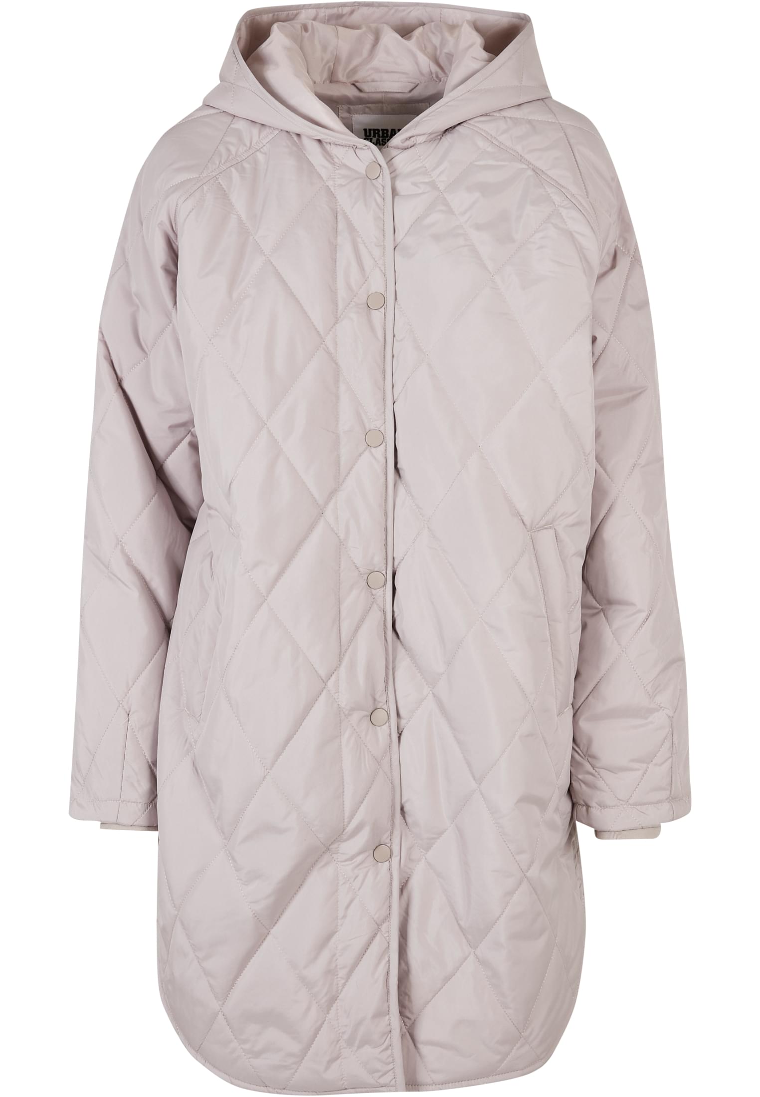 Ladies Oversized Diamond Quilted Hooded Coat warmgrey 3XL - variant image 5