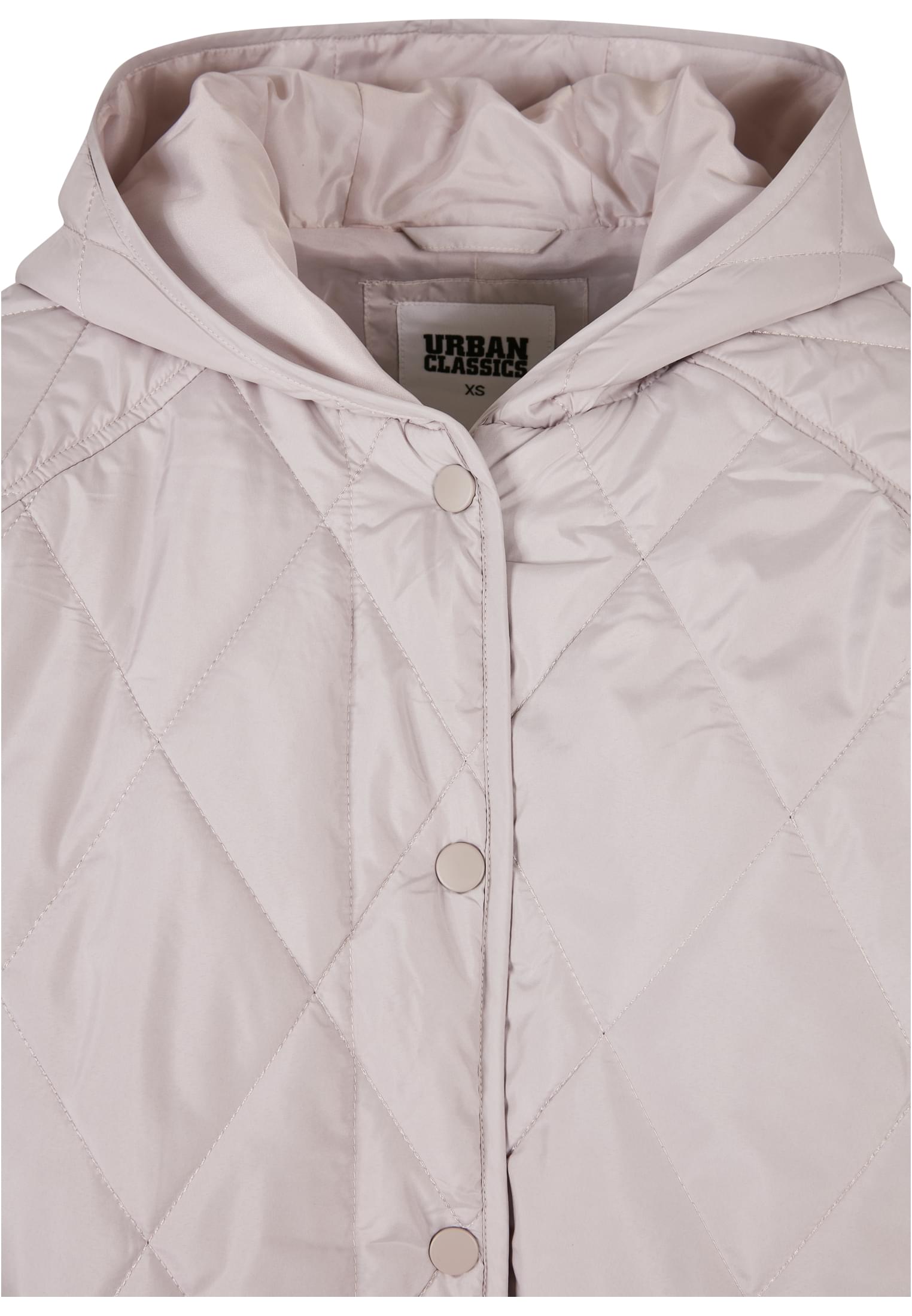 Ladies Oversized Diamond Quilted Hooded Coat warmgrey 3XL - variant image 7