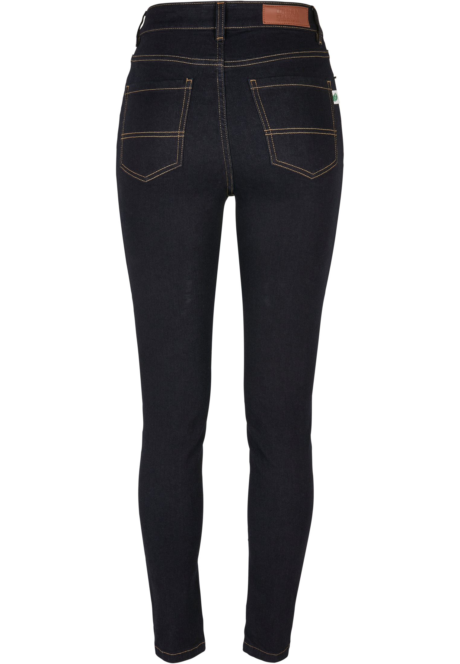 Ladies Organic High Waist Skinny Jeans darkblue raw 26 - variant image 7