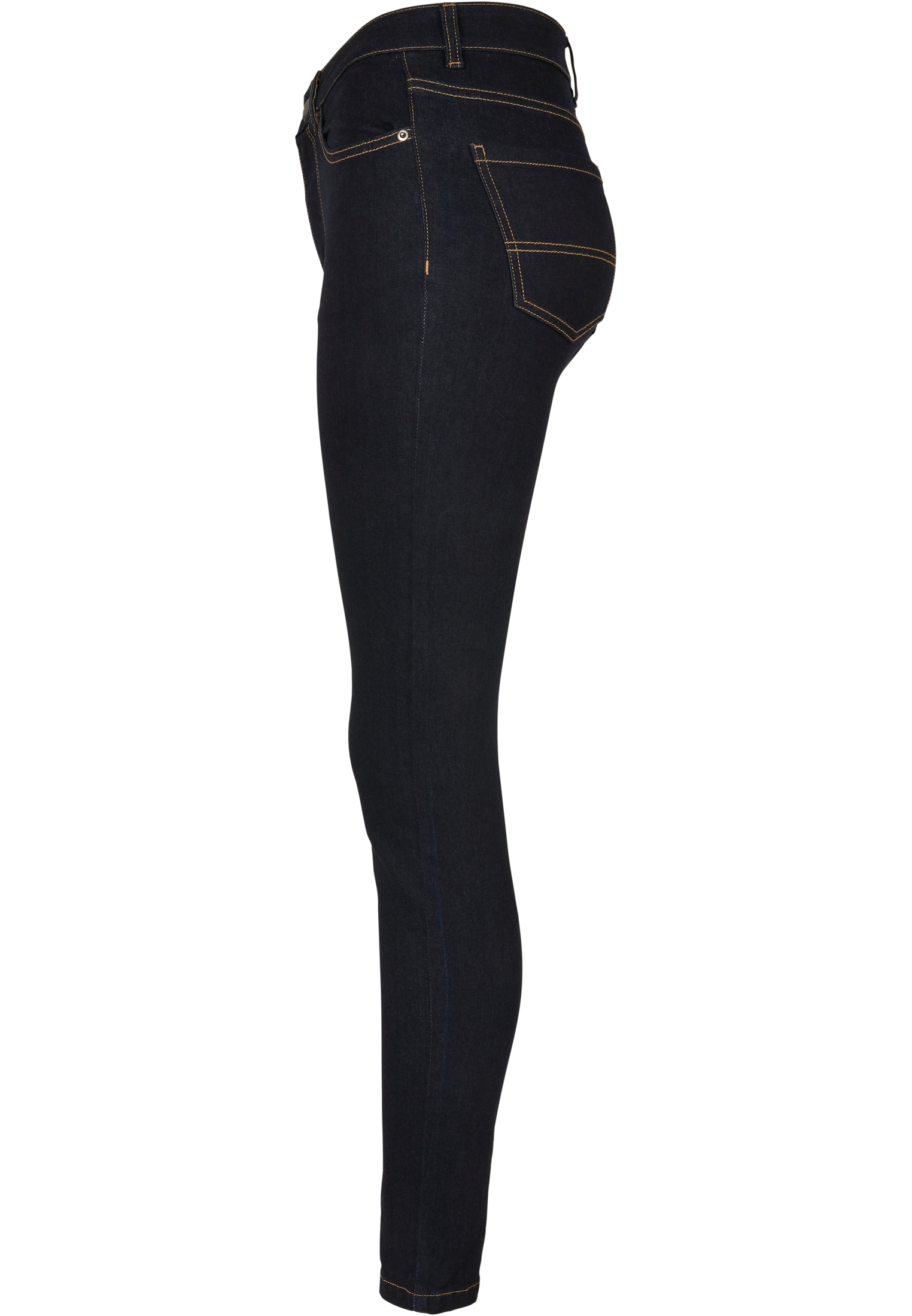 Ladies Organic High Waist Skinny Jeans darkblue raw 26 - variant image 6