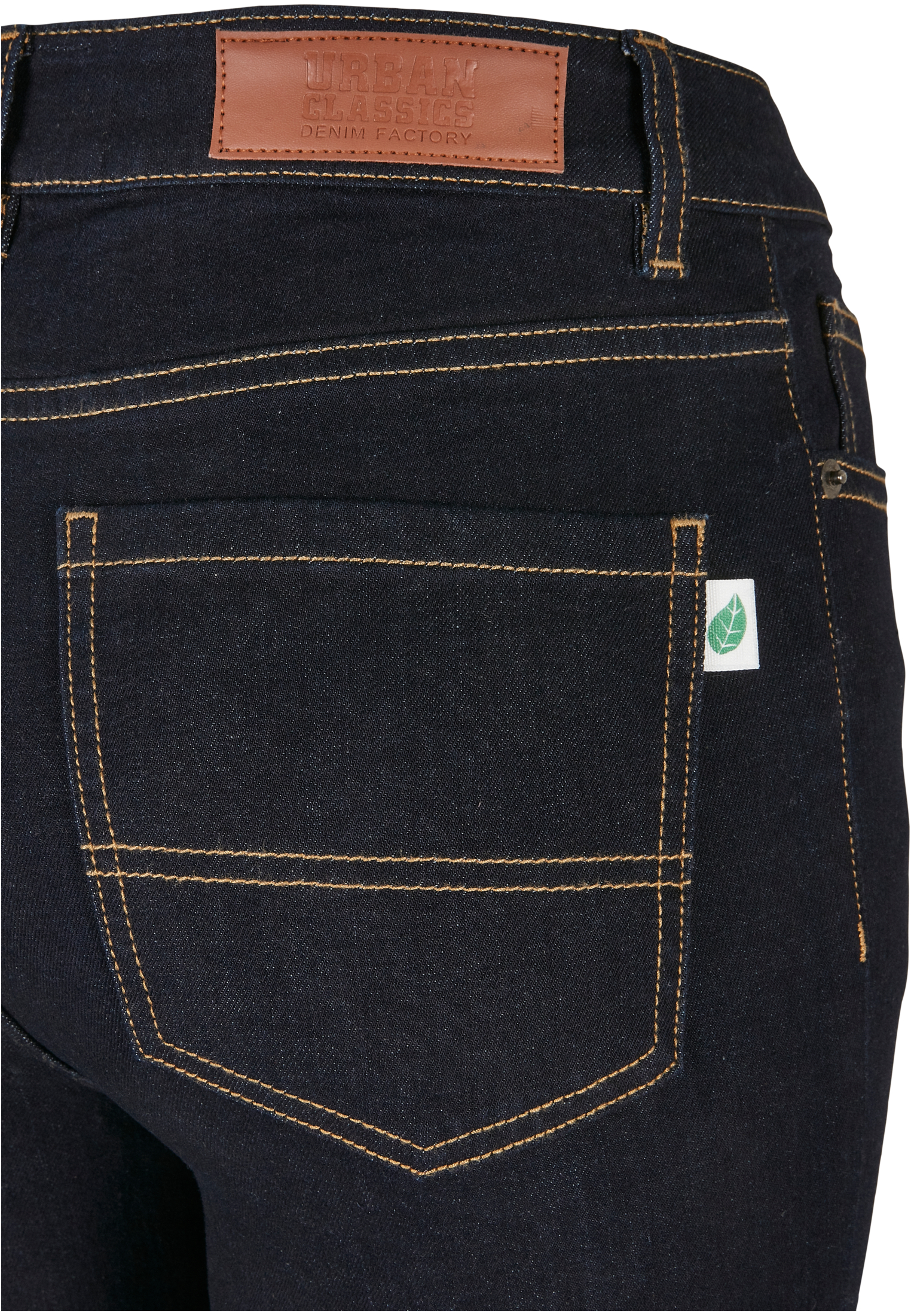 Ladies Organic High Waist Skinny Jeans darkblue raw 26 - variant image 11