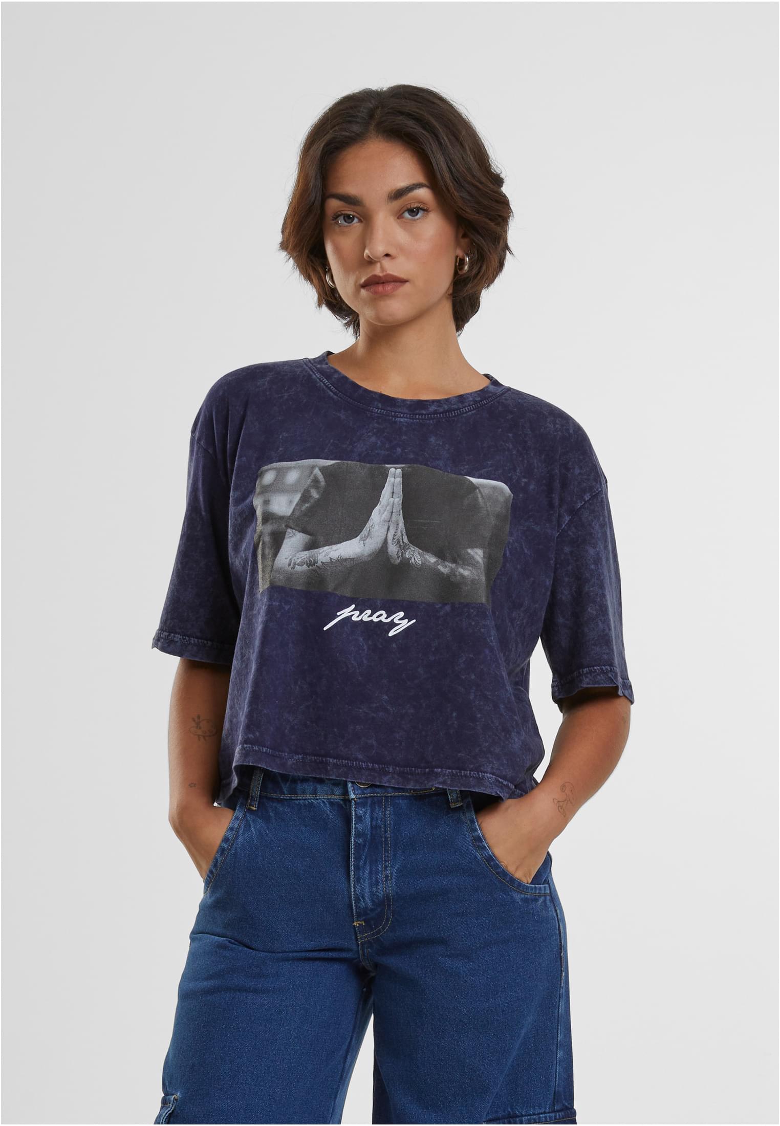 Ladies Pray Tee índigo blanco L
 - alternate variant 1