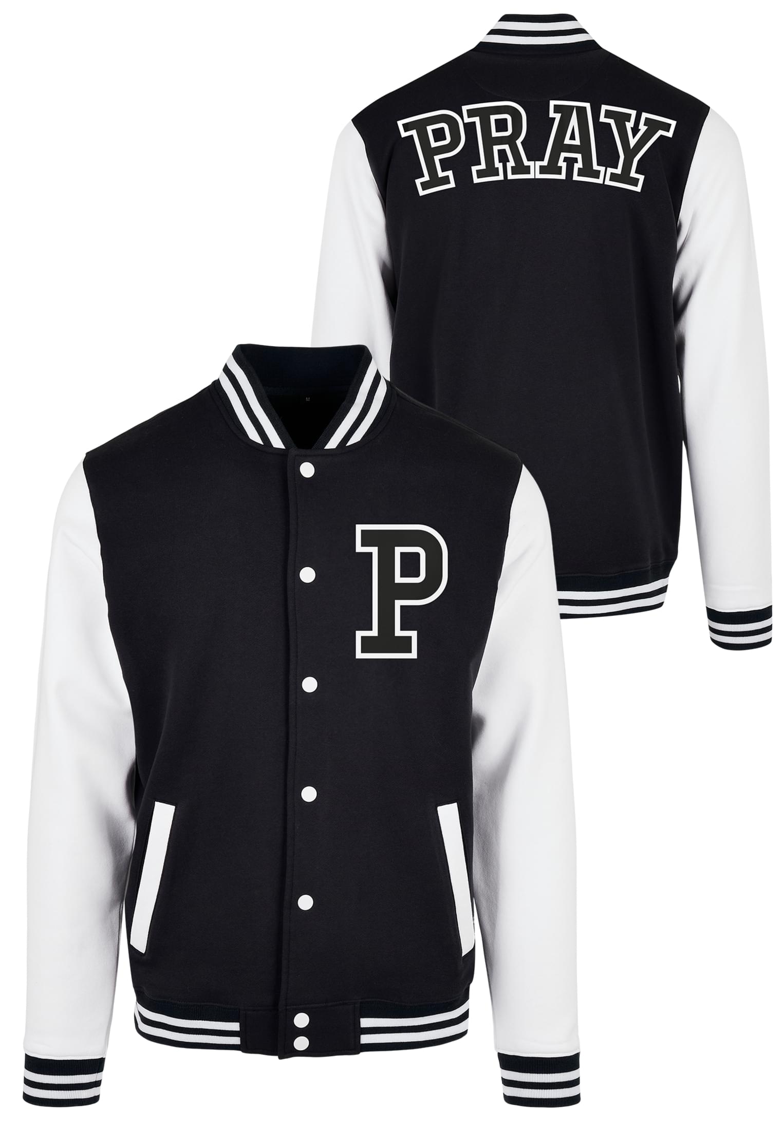 Pray College Jacket blk/wht L - variant image 3