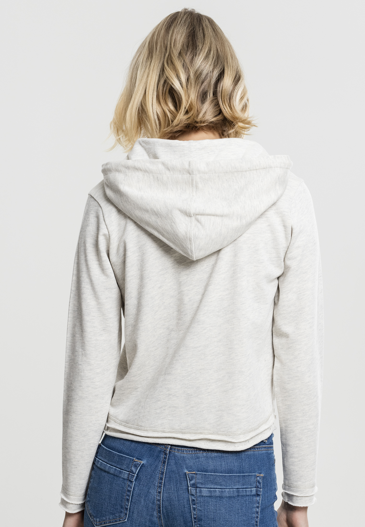 Ladies Cropped Terry Hoody offwhite melange XL - variant image 1