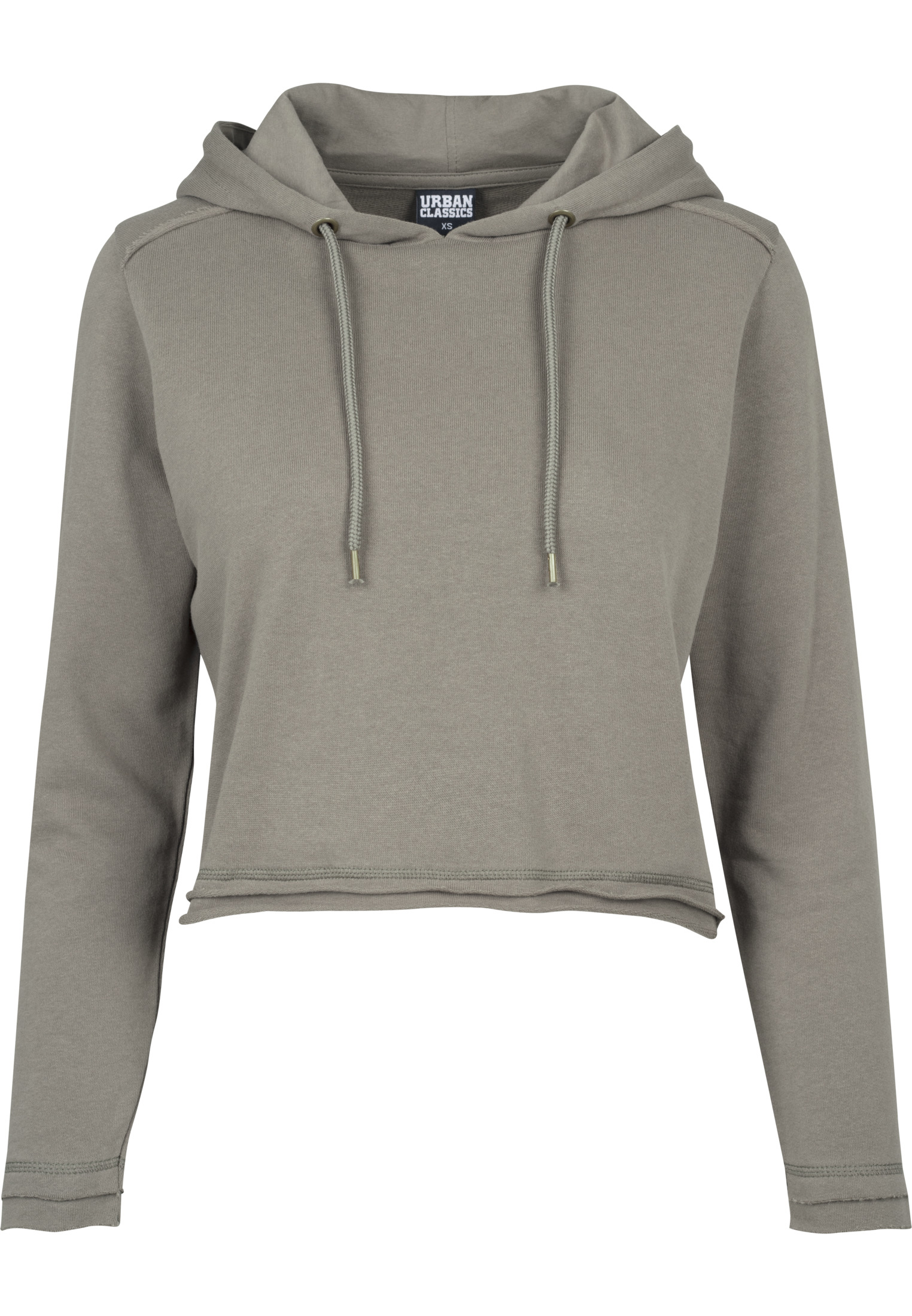 Ladies Cropped Terry Hoody army green L - variant image 2