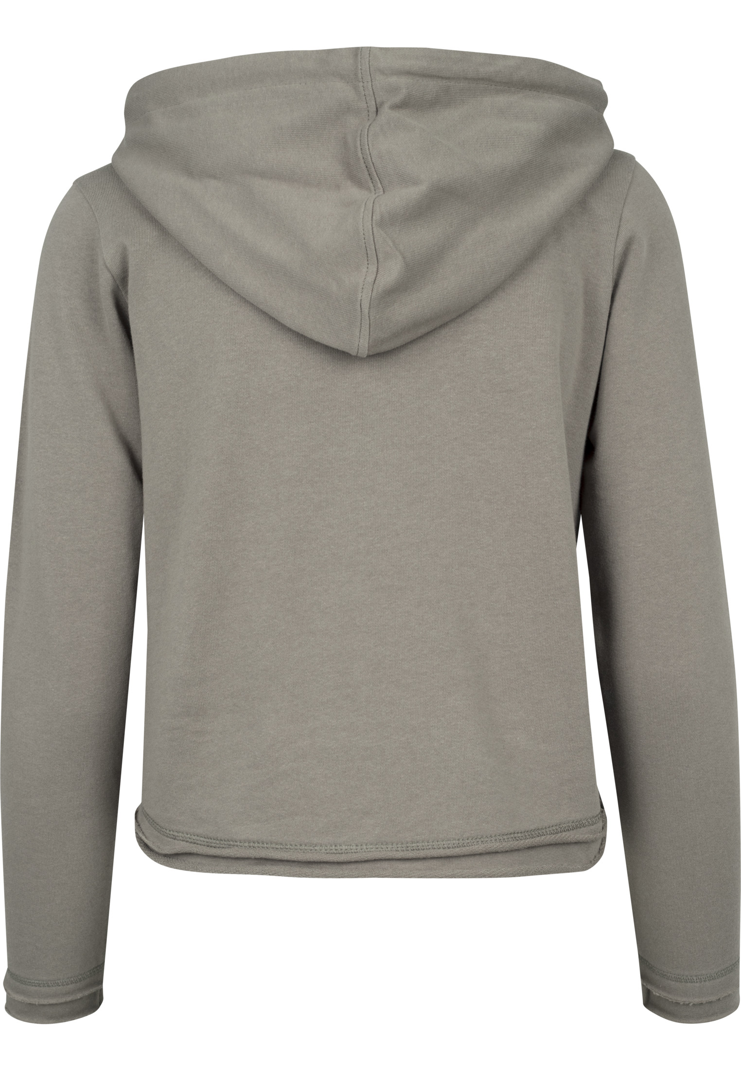 Ladies Cropped Terry Hoody army green L - variant image 3