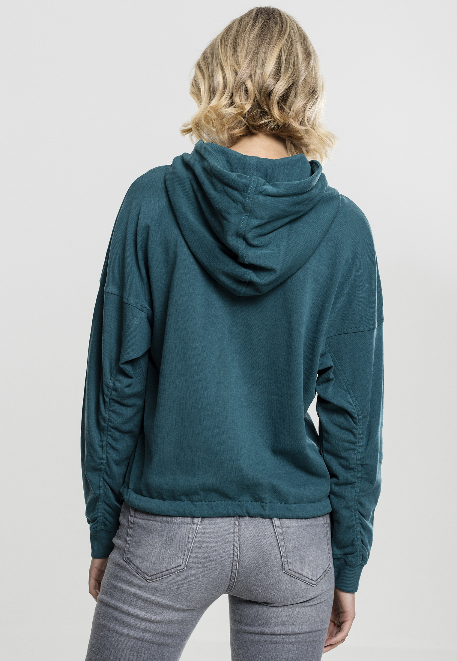 Ladies Oversized Gathering Hoody teal L - variant image 3