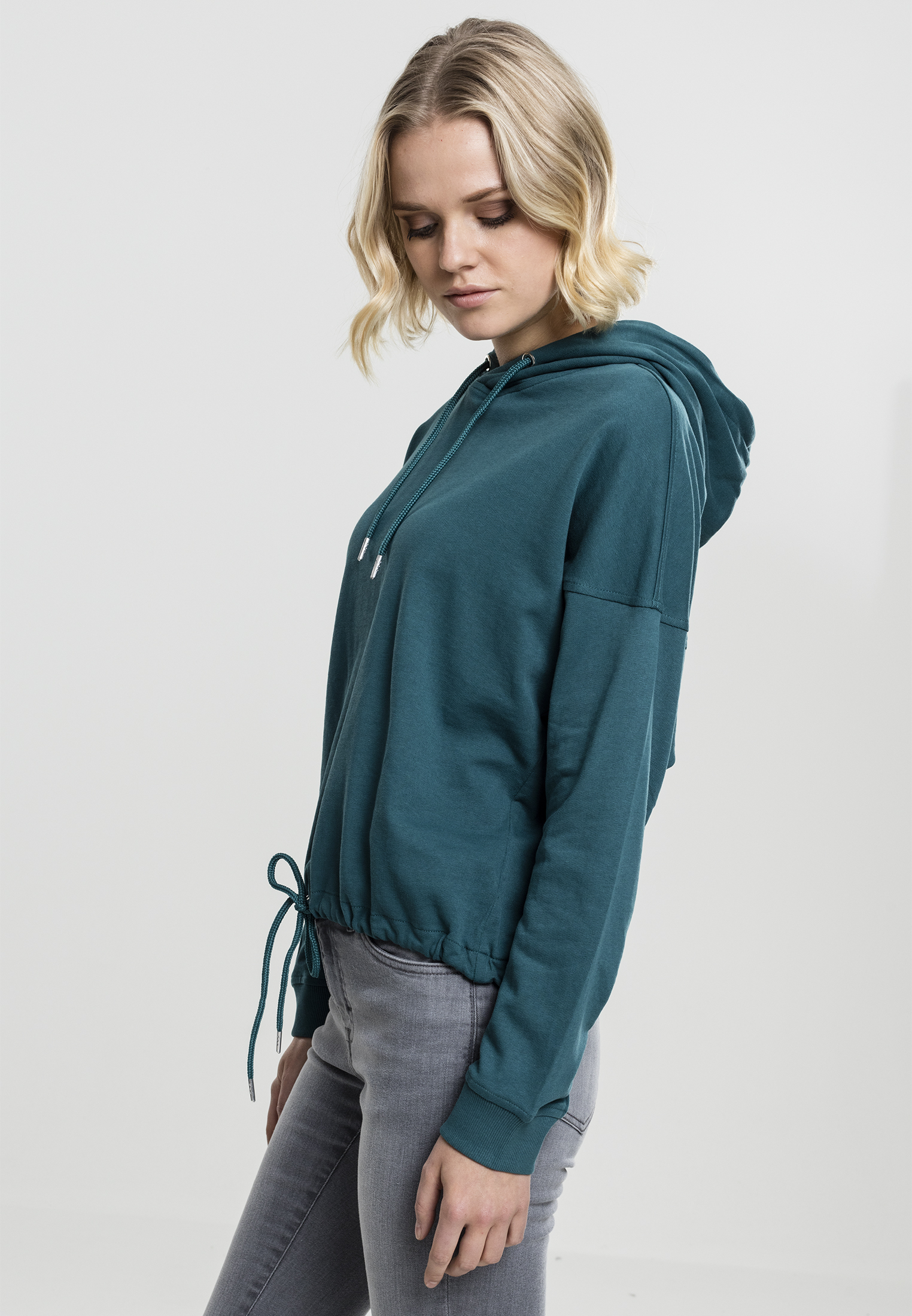 Ladies Oversized Gathering Hoody teal L - variant image 2