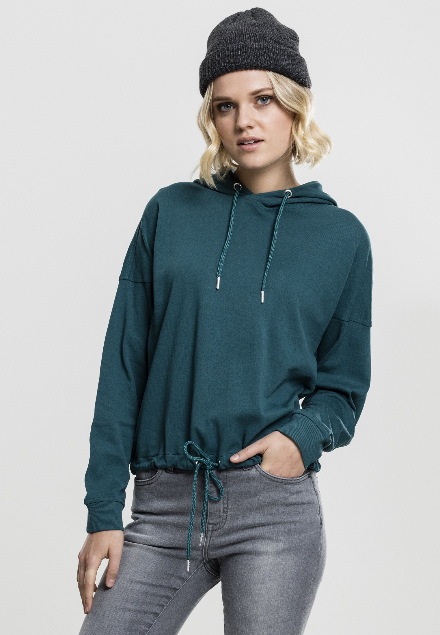 Ladies Oversized Gathering Hoody teal L - alternate variant 1