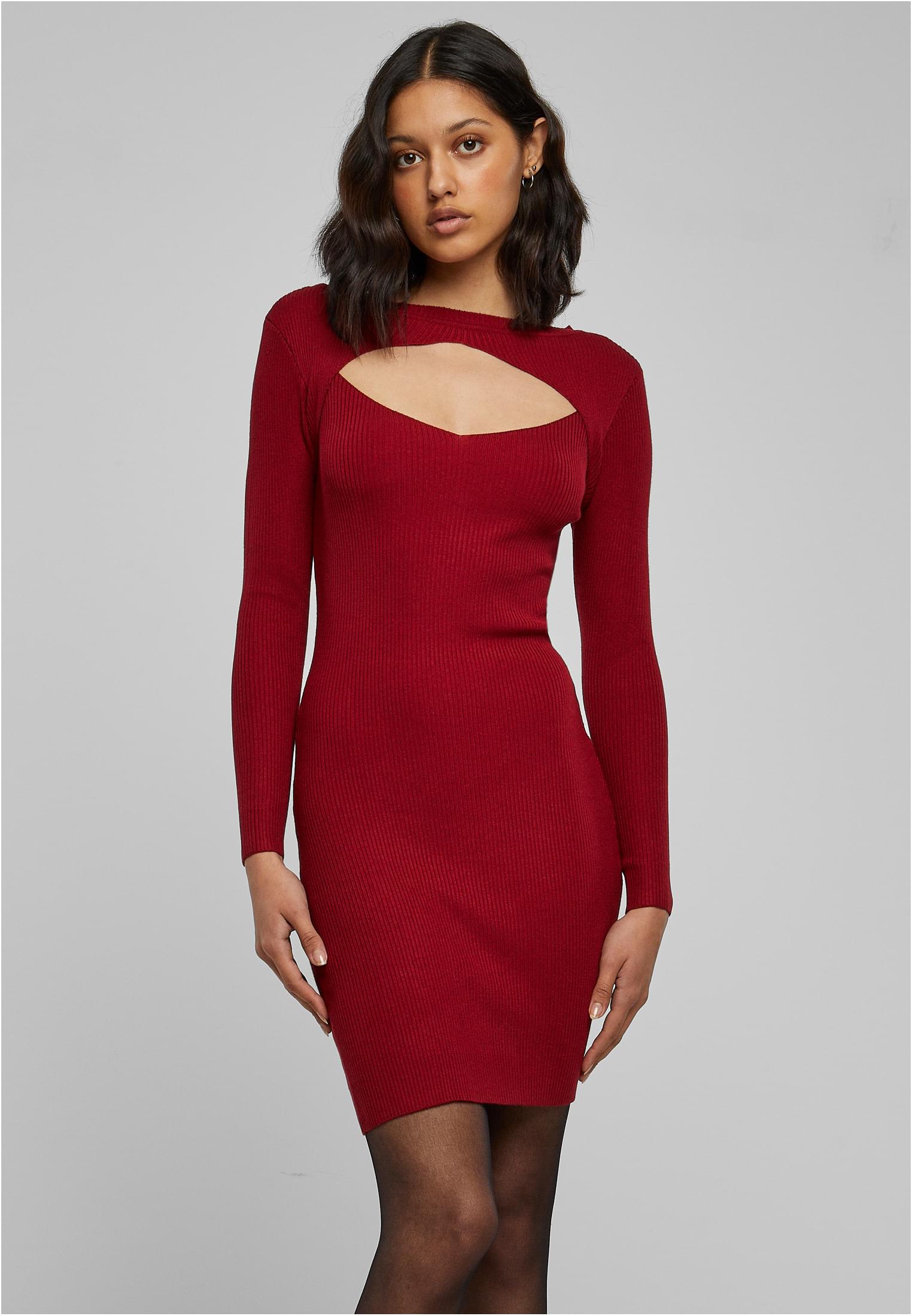 Ladies Cut Out Dress burgundy L - alternate variant 5