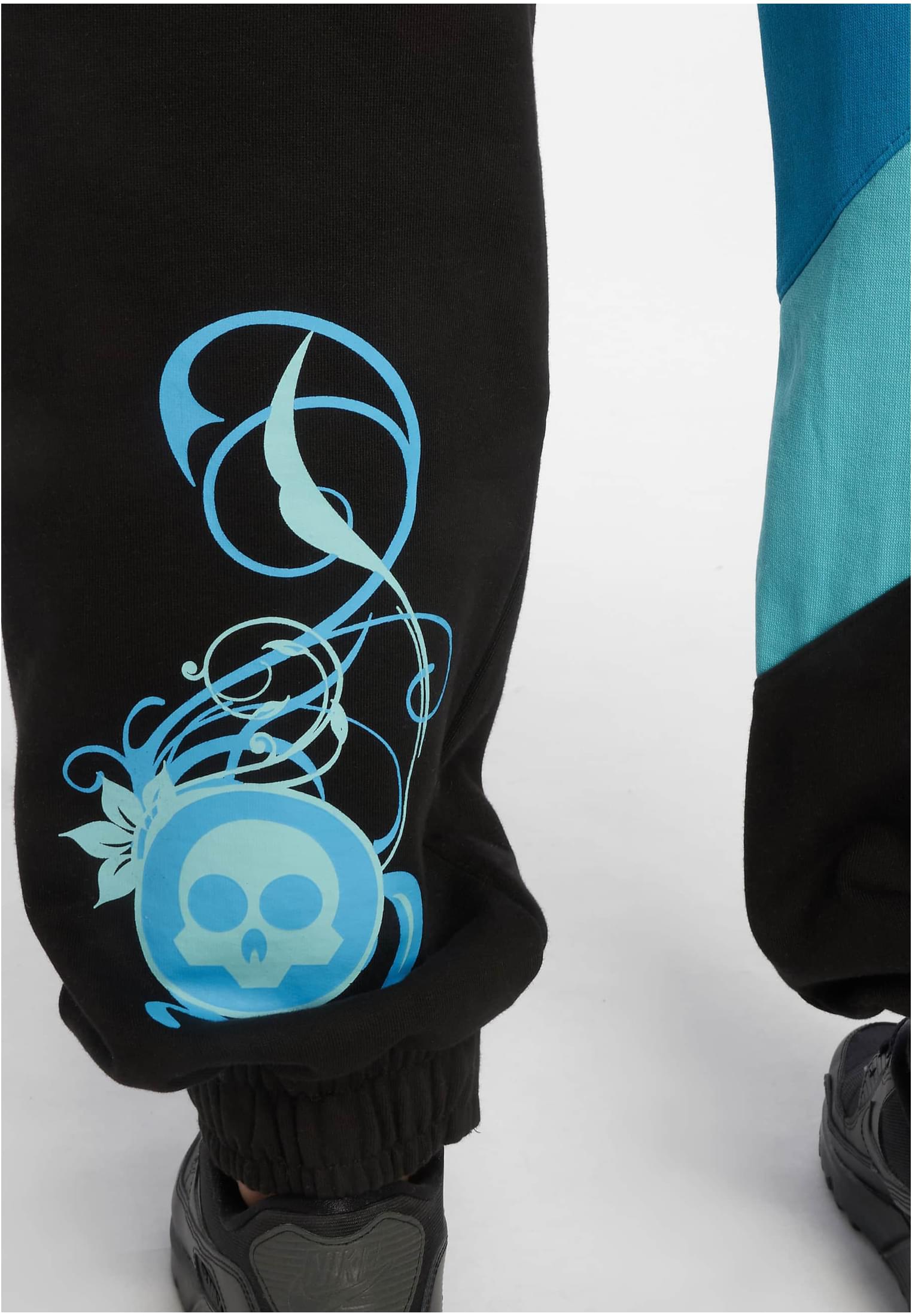 Skull Sweatpants black/turquoise L - variant image 7