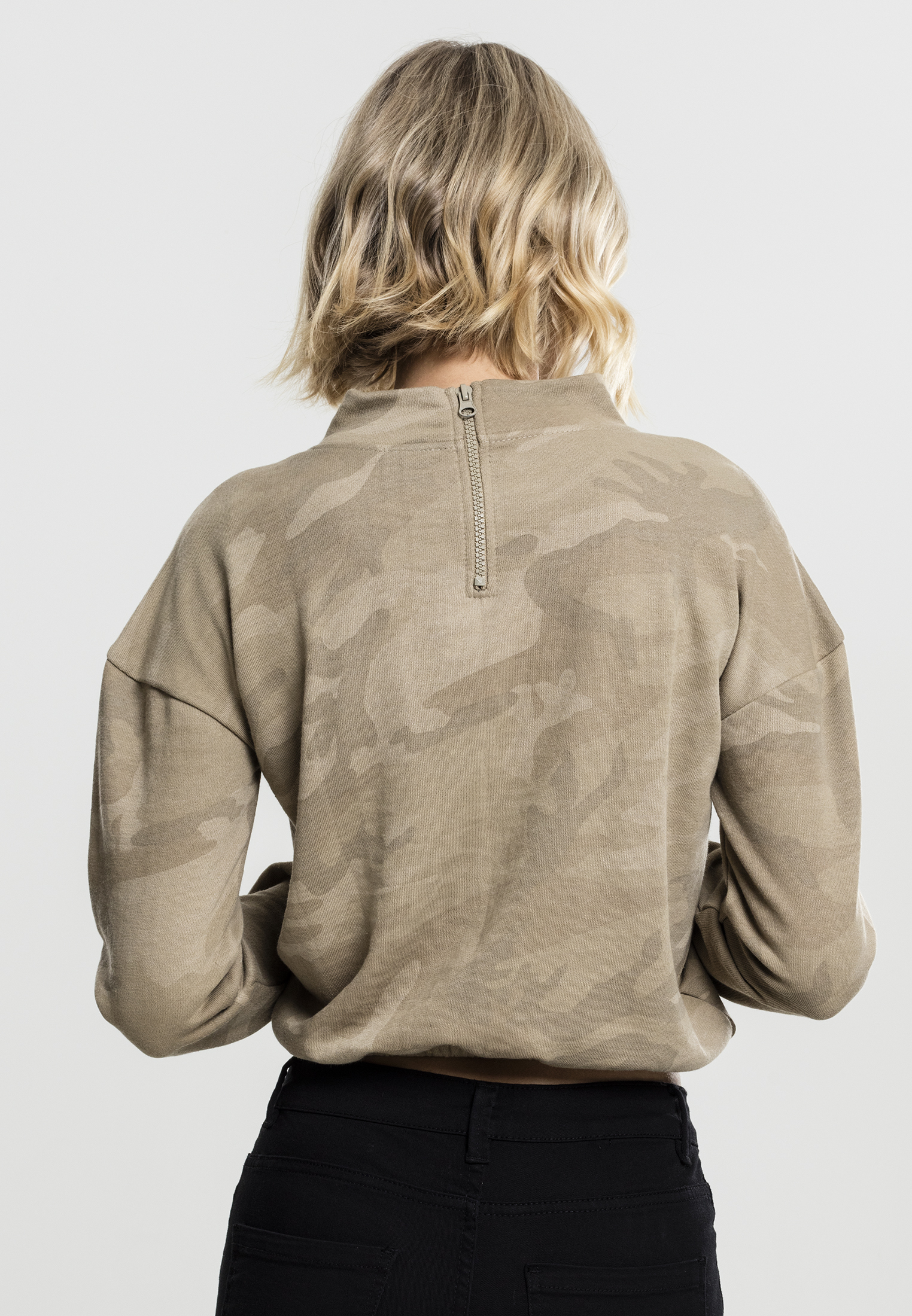 Ladies Camo Turtleneck Crew sand camo L - variant image 2