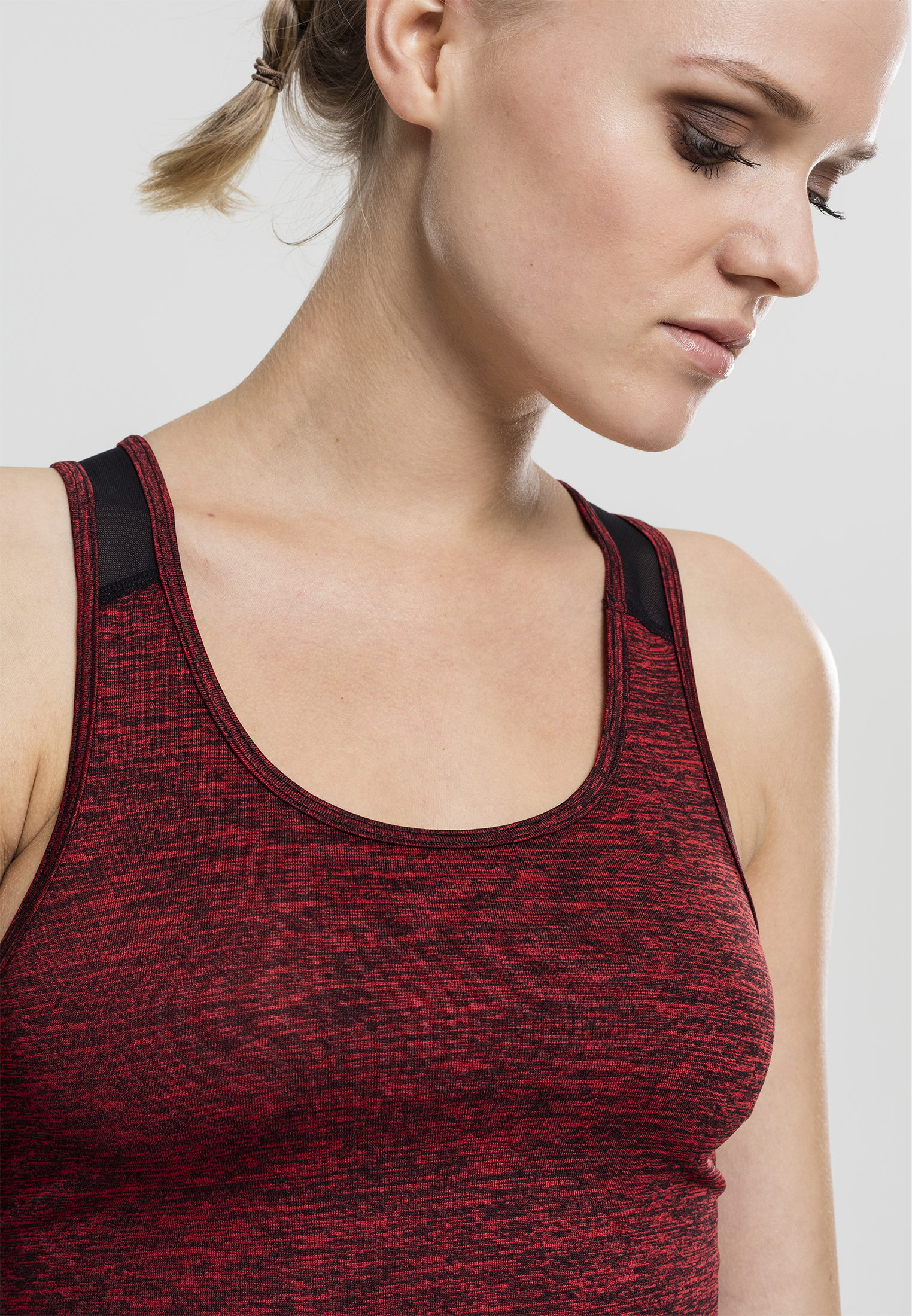 Ladies Active Melange Trainings Top red/black/black L - variant image 5
