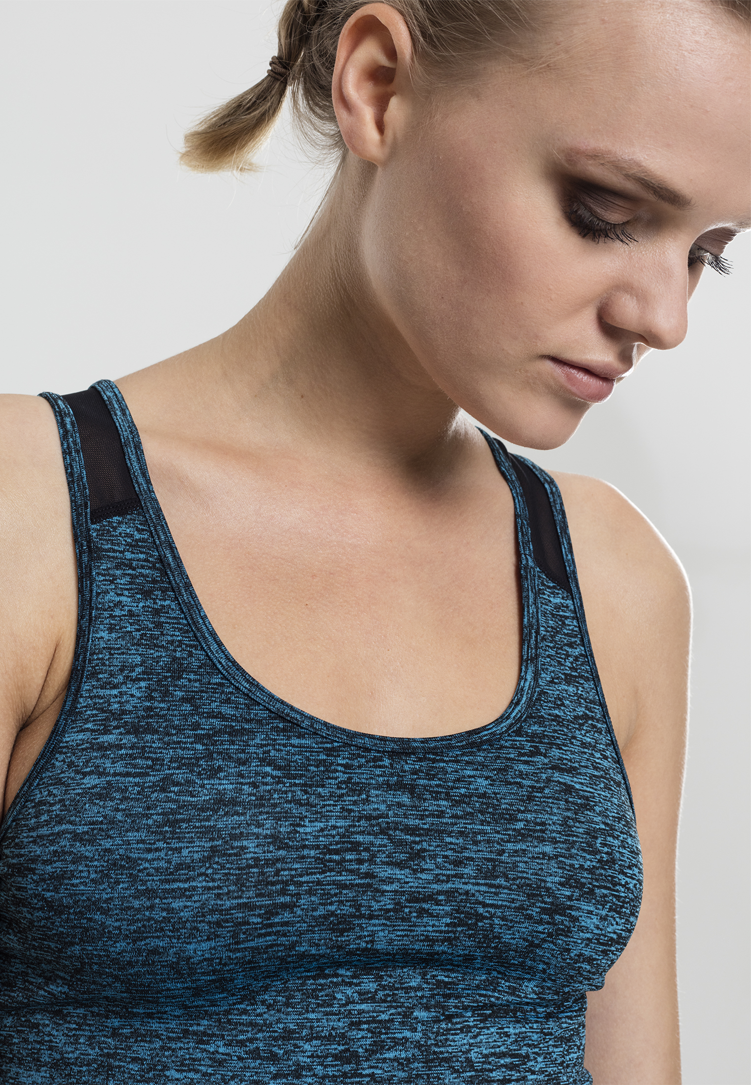 Ladies Active Melange Trainings Top turquoise/black/black L - variant image 5