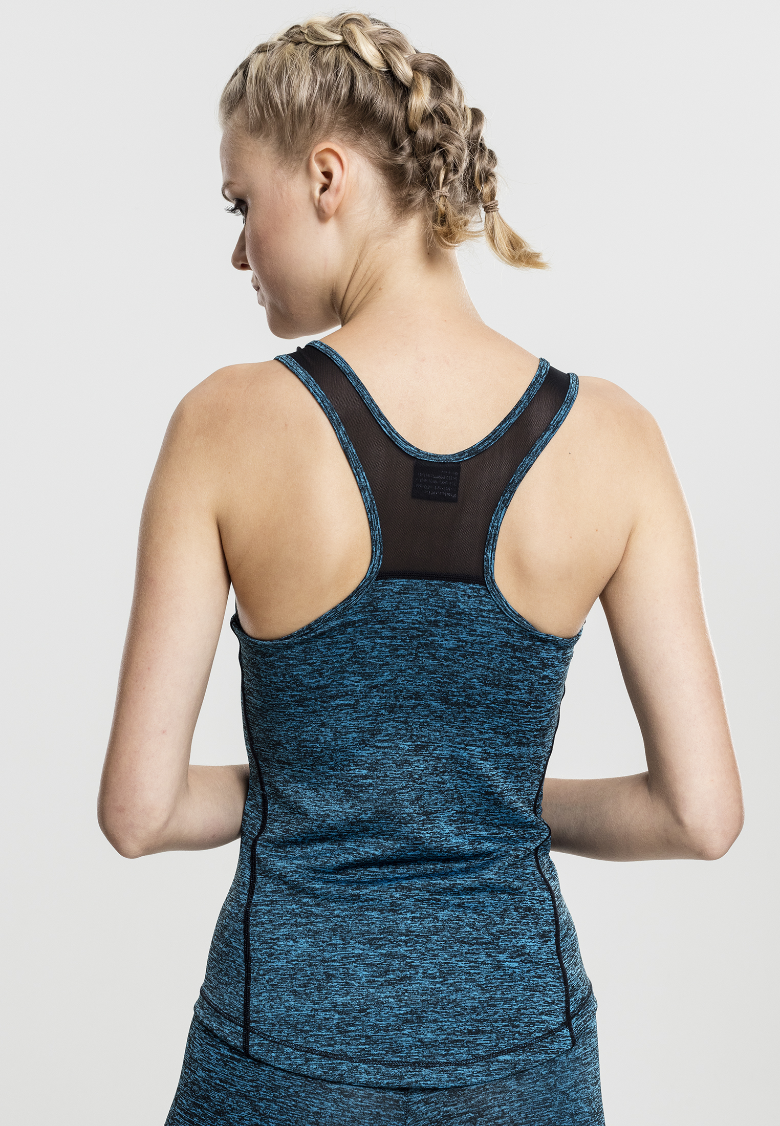 Ladies Active Melange Trainings Top turquoise/black/black L - variant image 3