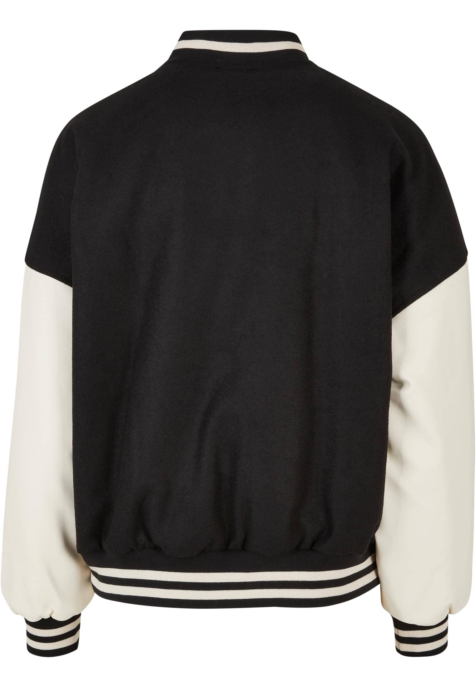 Ladies Oversized Big U College Jacket black/palewhite 3XL - variant image 6