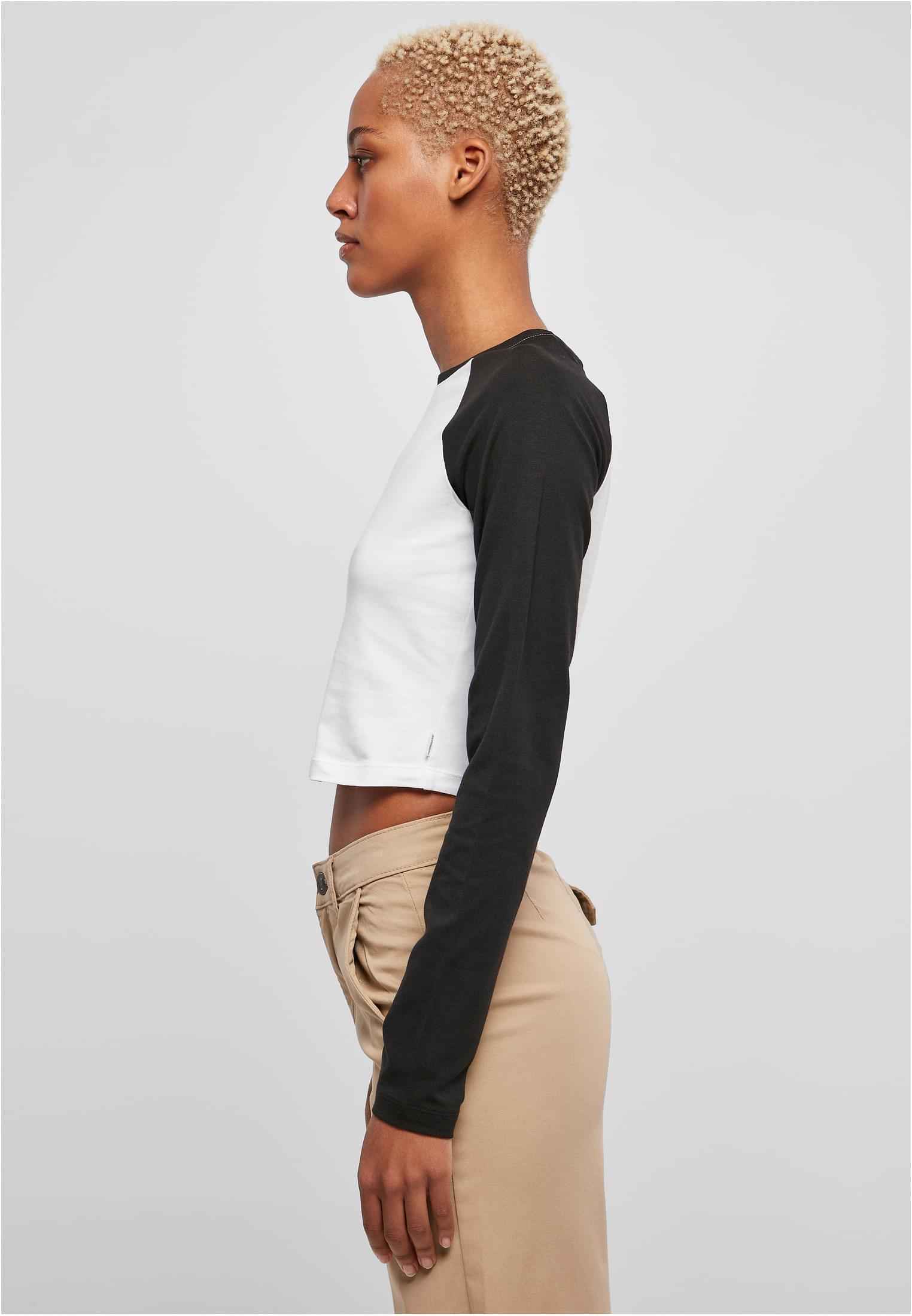 Femmes Organique Coupe-vent Retro Longsleeve Blanc/Noir 3XL
 - variant image 1