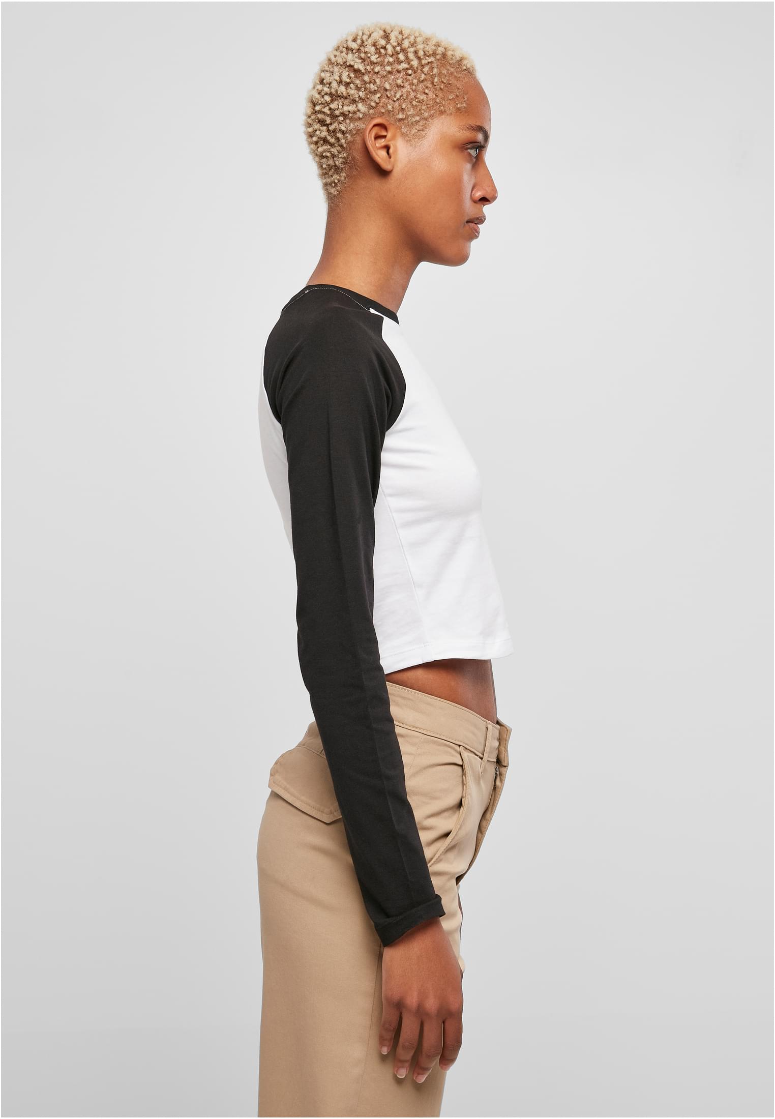 Femmes Organique Coupe-vent Retro Longsleeve Blanc/Noir 3XL
 - variant image 3