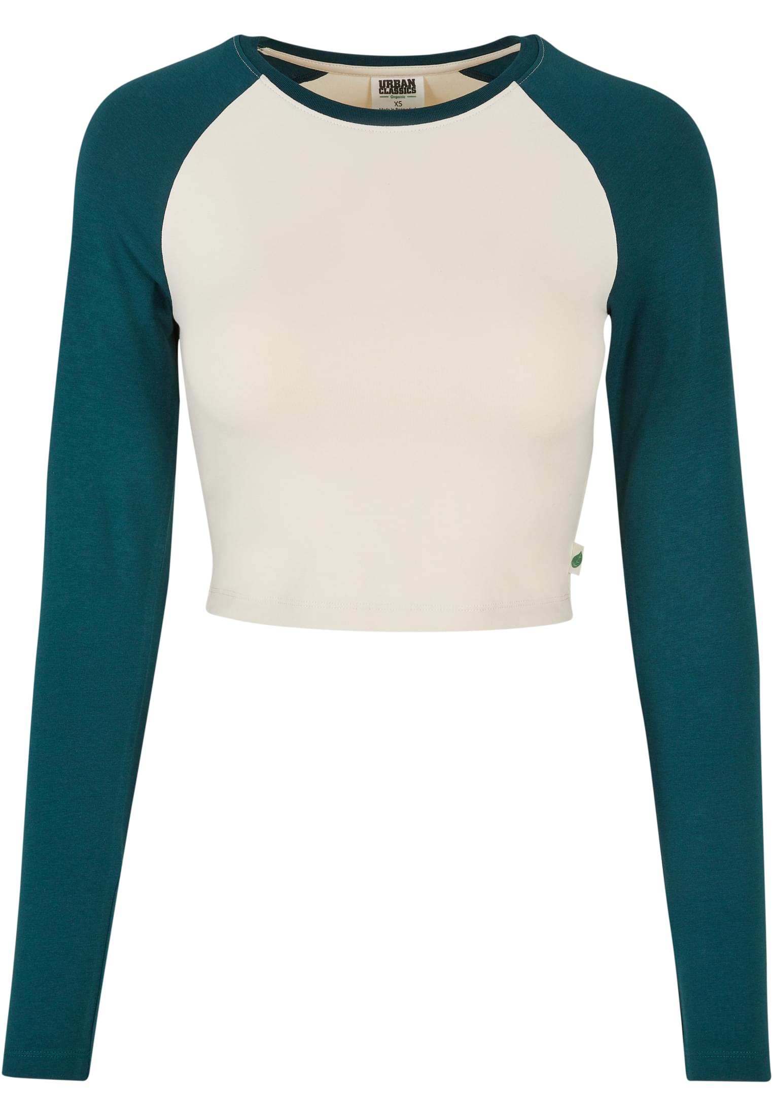 Ladies Organic Cropped Retro Baseball Longsleeve whitesand/jasper S - alternate variant 2
