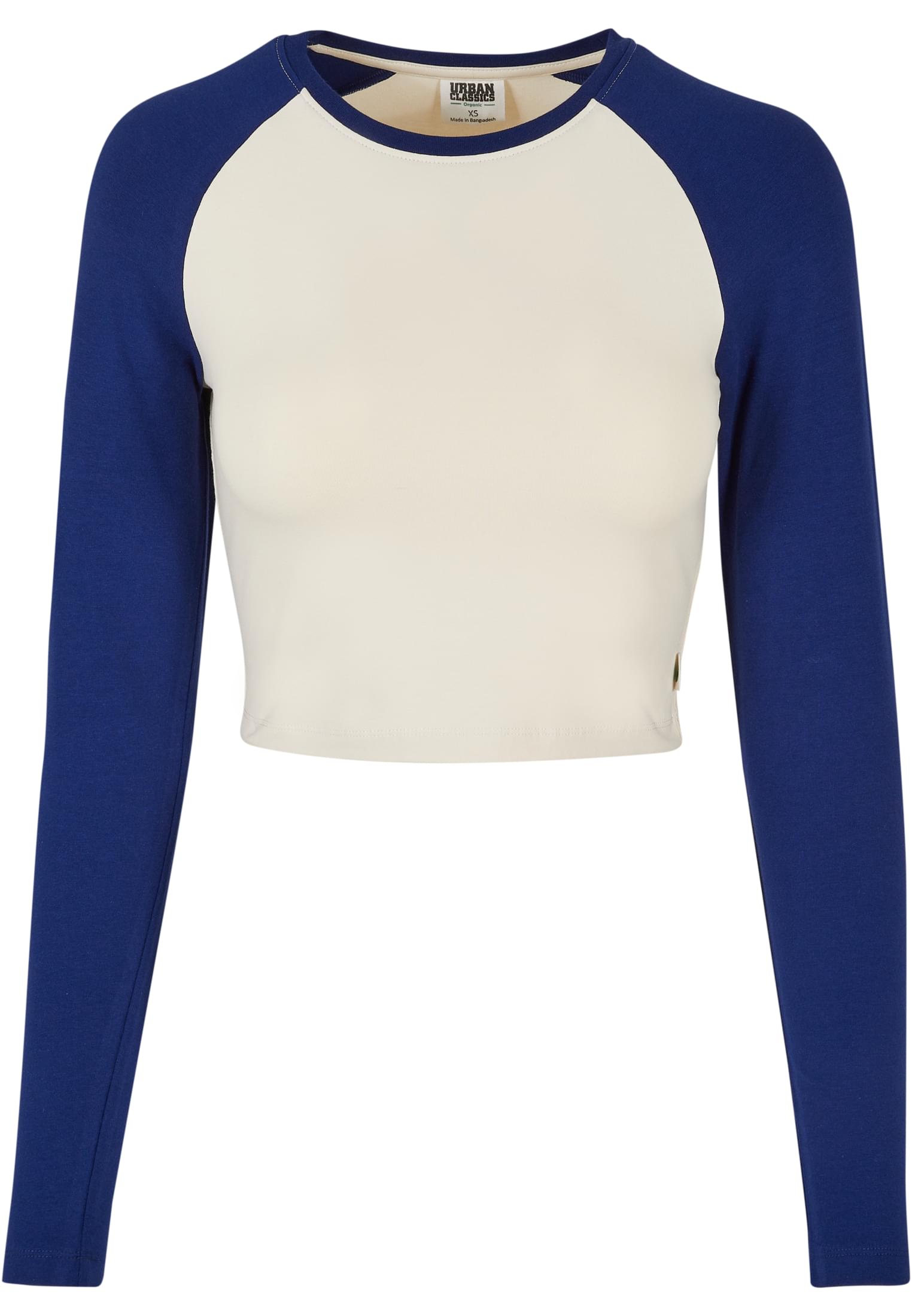Ladies Organic Cropped Retro Baseball Longsleeve whitesand/spaceblue 3XL - variant image 5