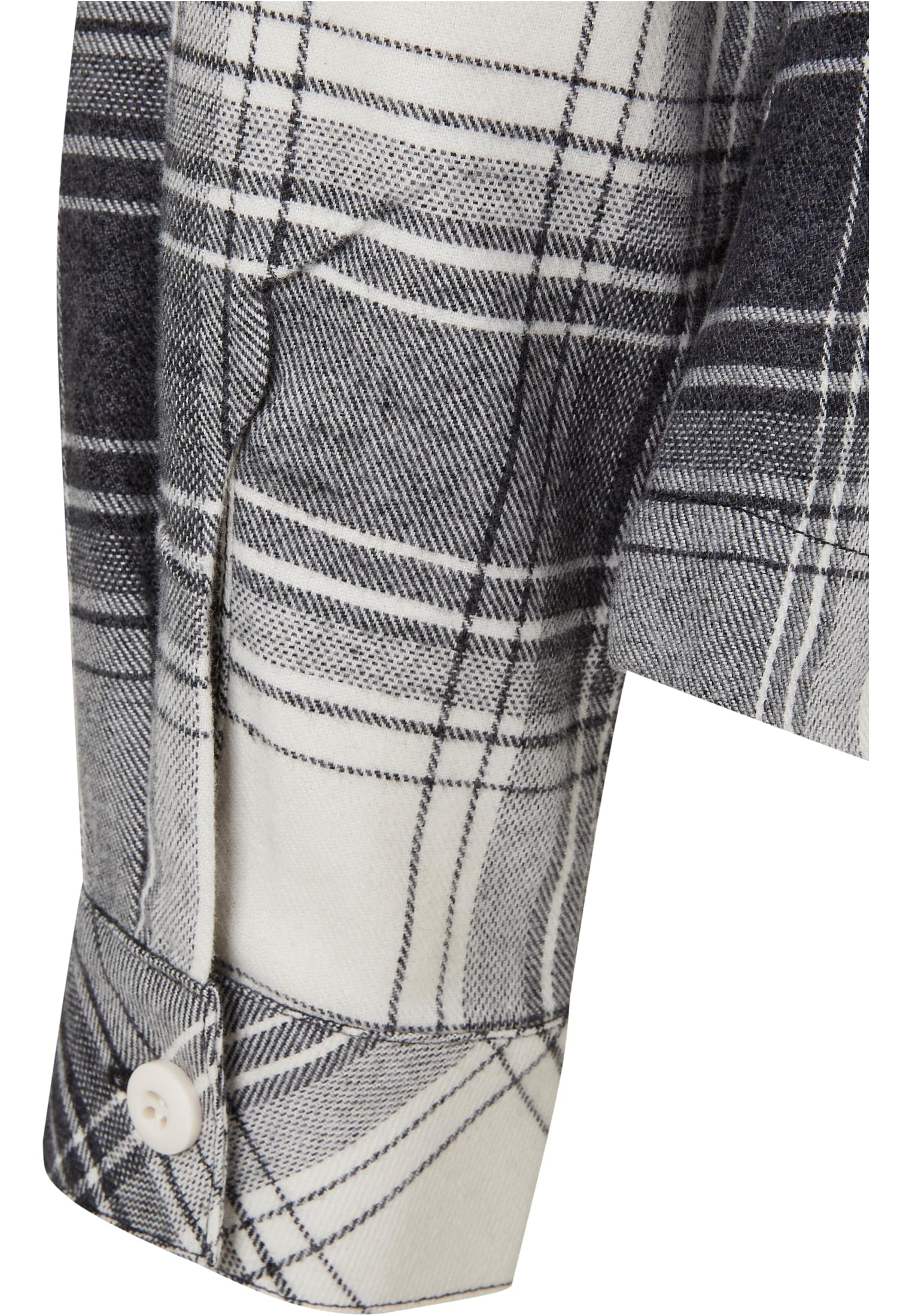 Ladies Oversized Check Shirt whitesand/black 3XL - variant image 10