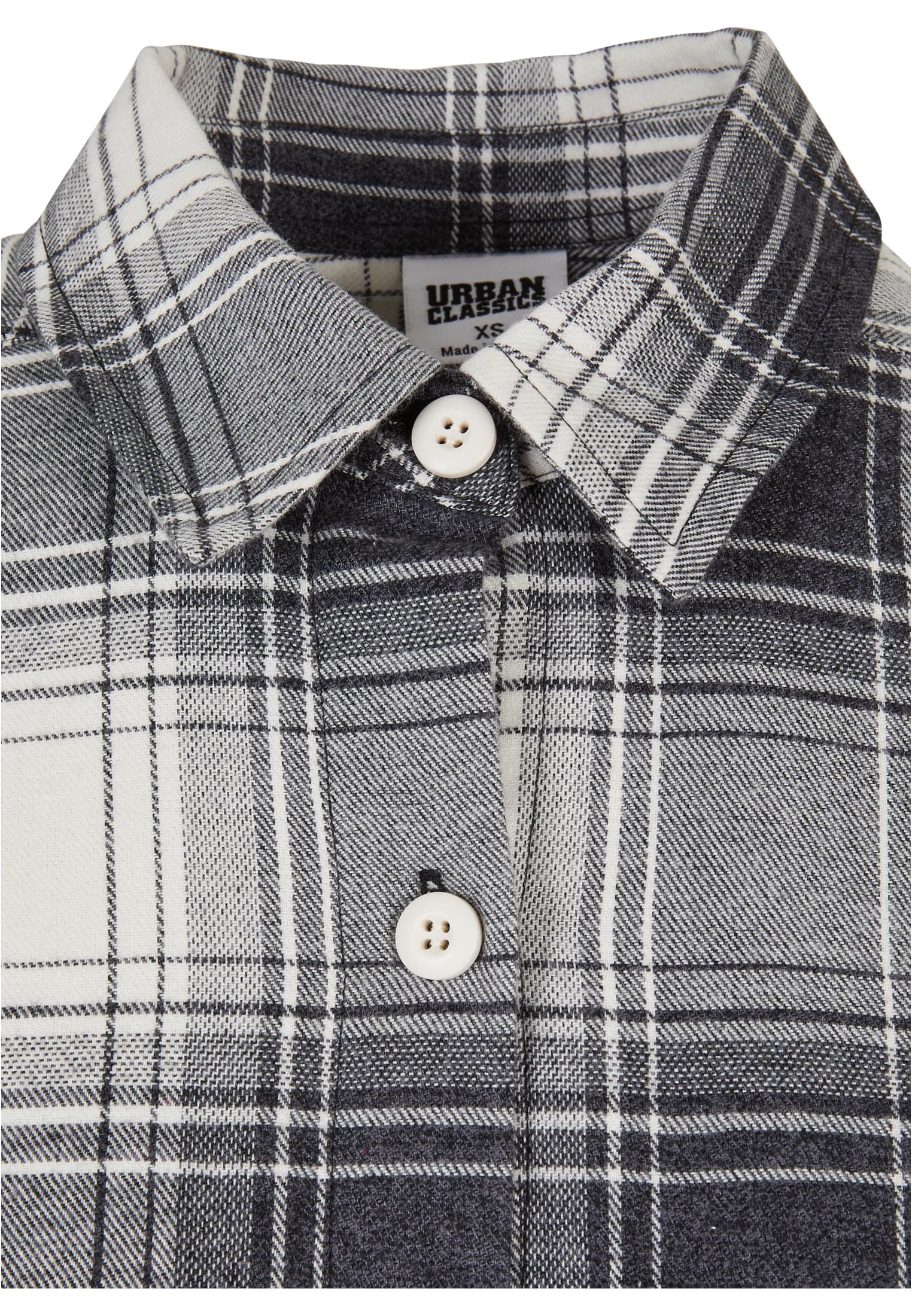 Ladies Oversized Check Shirt whitesand/black 3XL - variant image 7