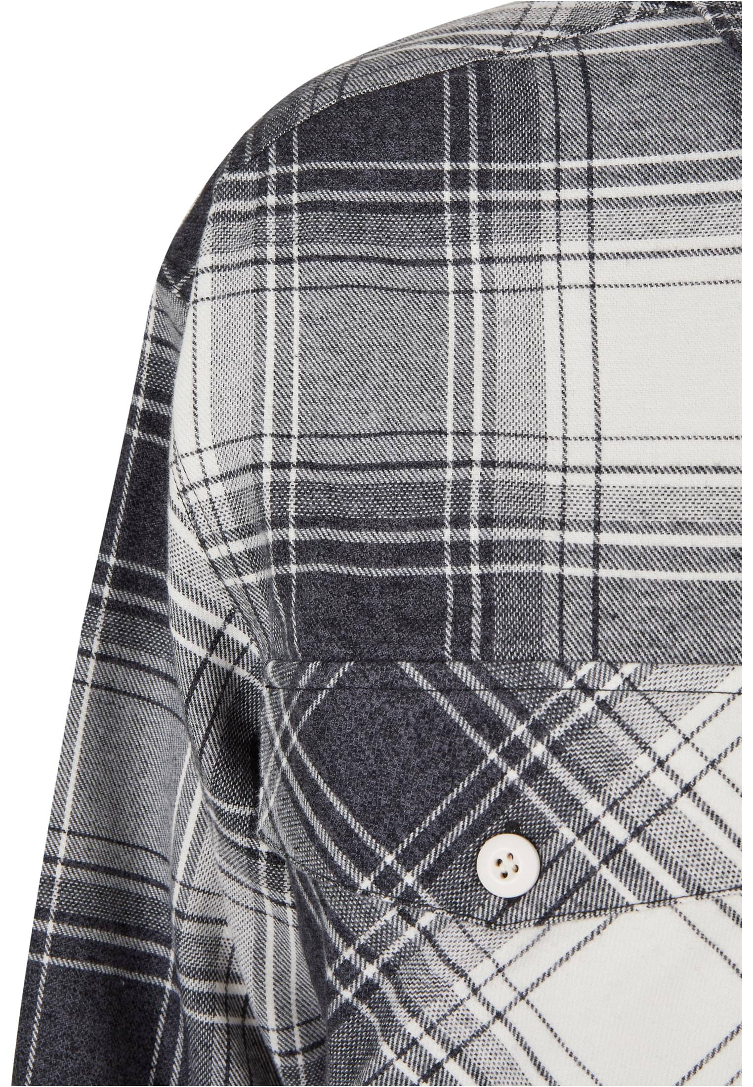 Ladies Oversized Check Shirt whitesand/black 3XL - variant image 8