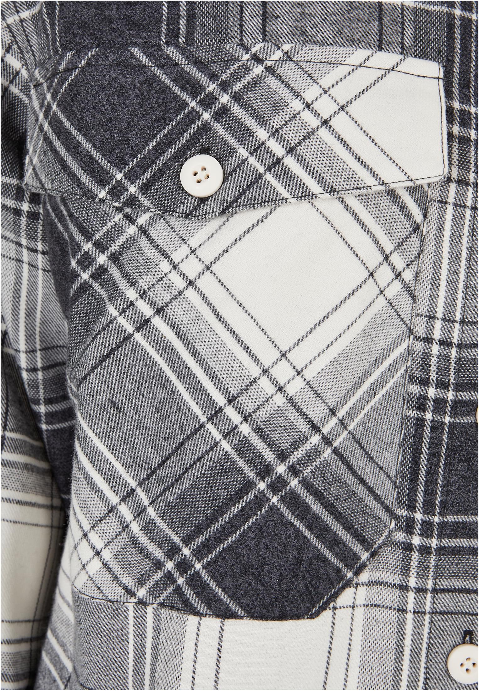 Ladies Oversized Check Shirt whitesand/black 3XL - variant image 9