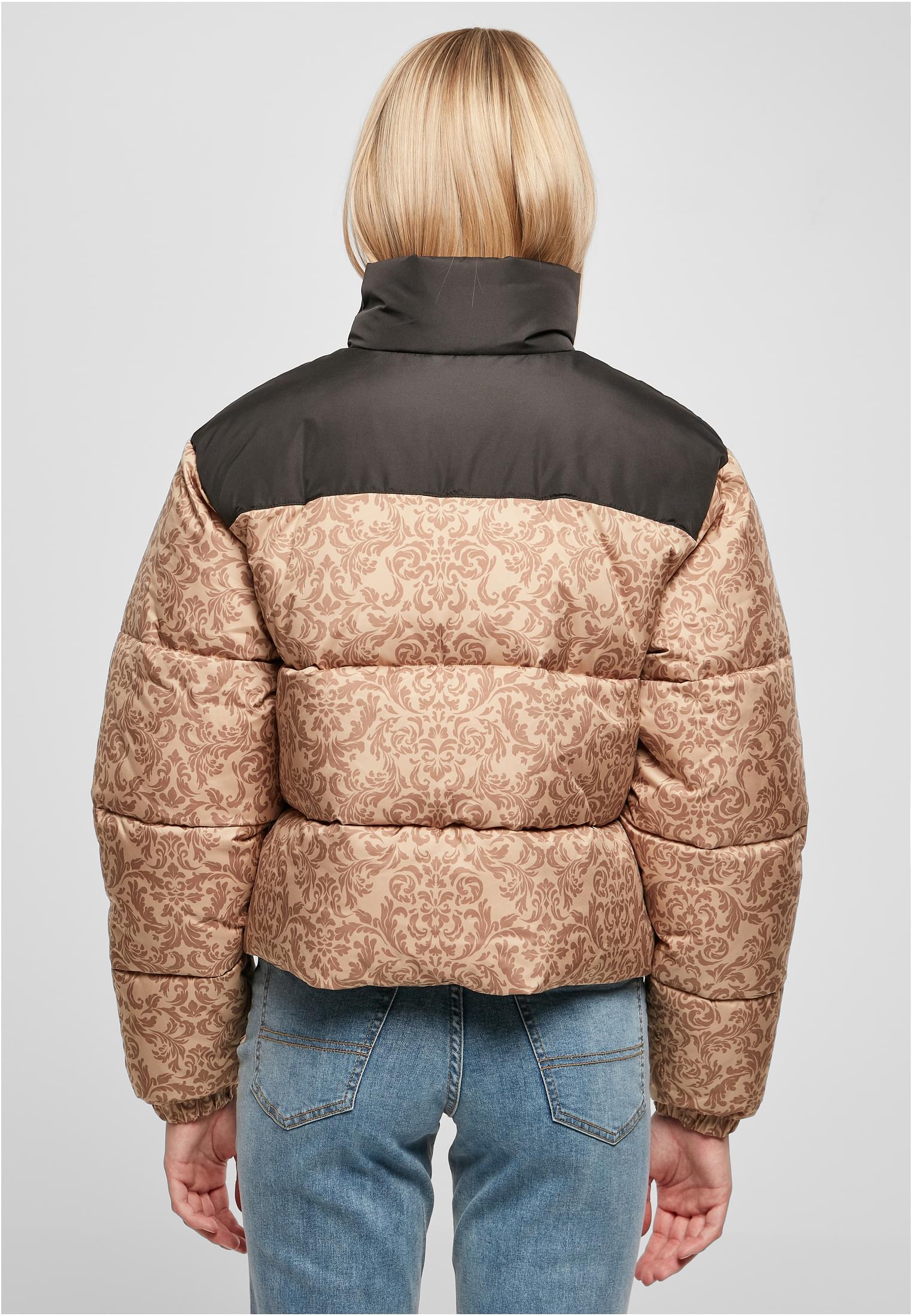 Ladies AOP Retro Puffer Jacket unionbeigedamast 3XL - variant image 2