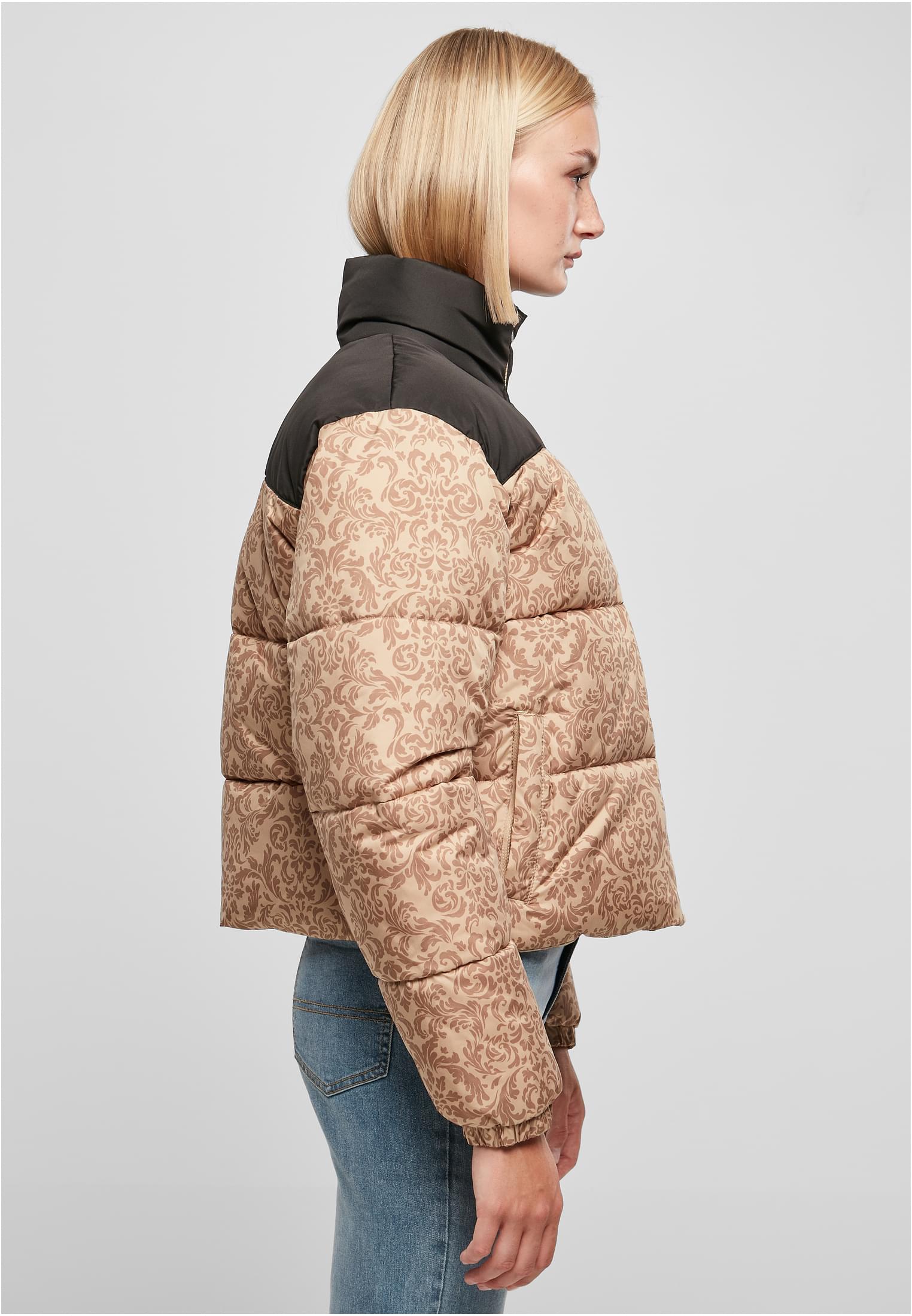 Ladies AOP Retro Puffer Jacket unionbeigedamast 3XL - variant image 3
