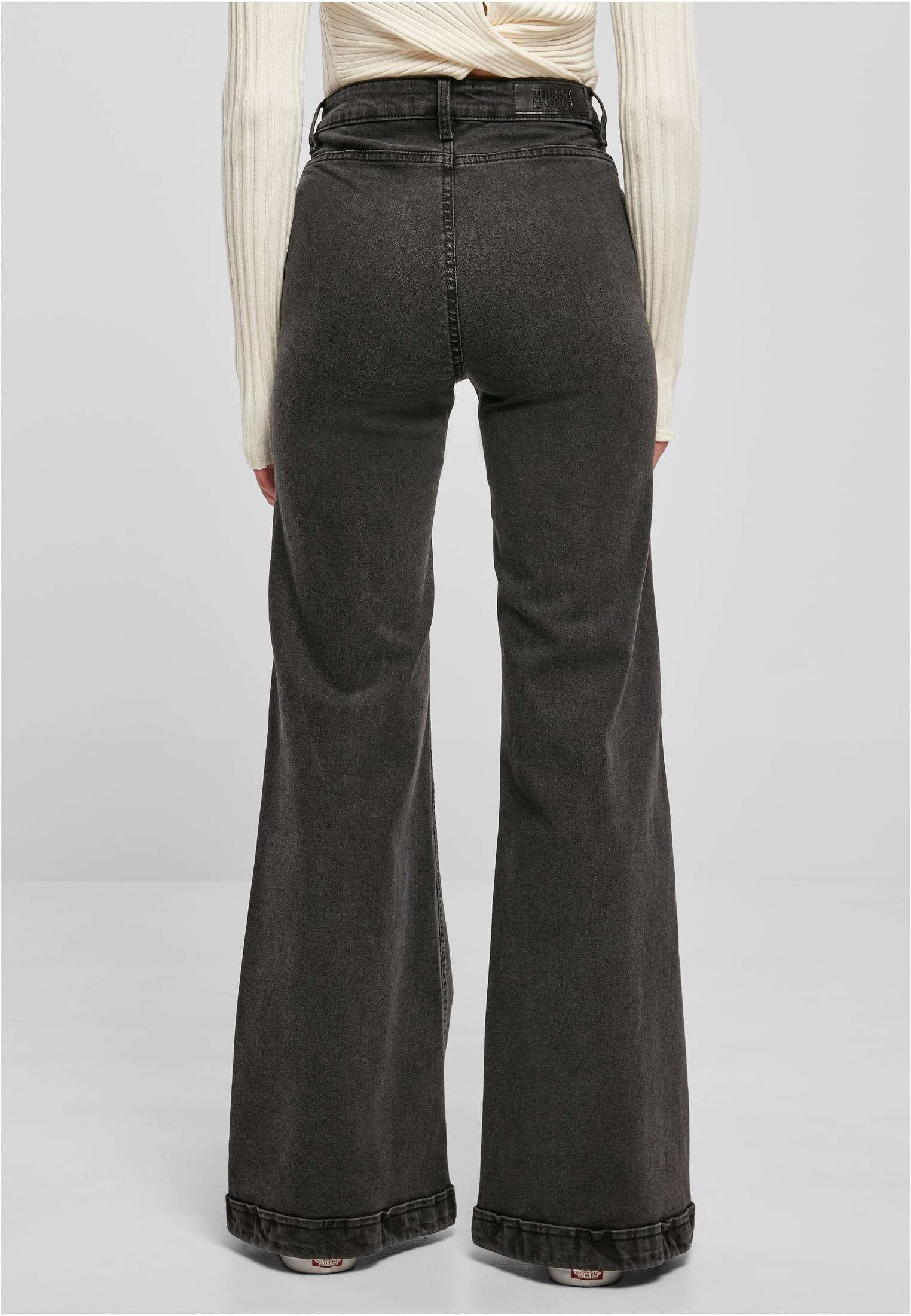 Ladies Vintage Flared Denim Pants black washed 26 - variant image 2