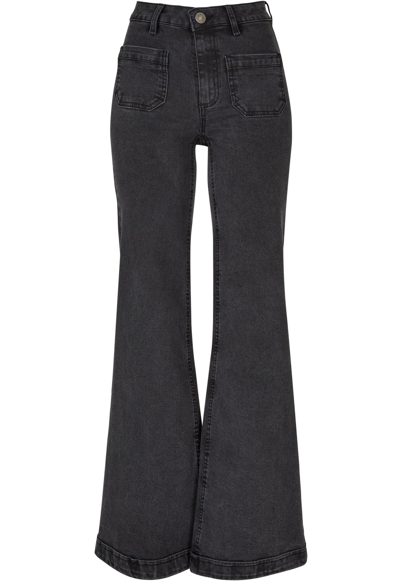Ladies Vintage Flared Denim Pants black washed 26 - variant image 5