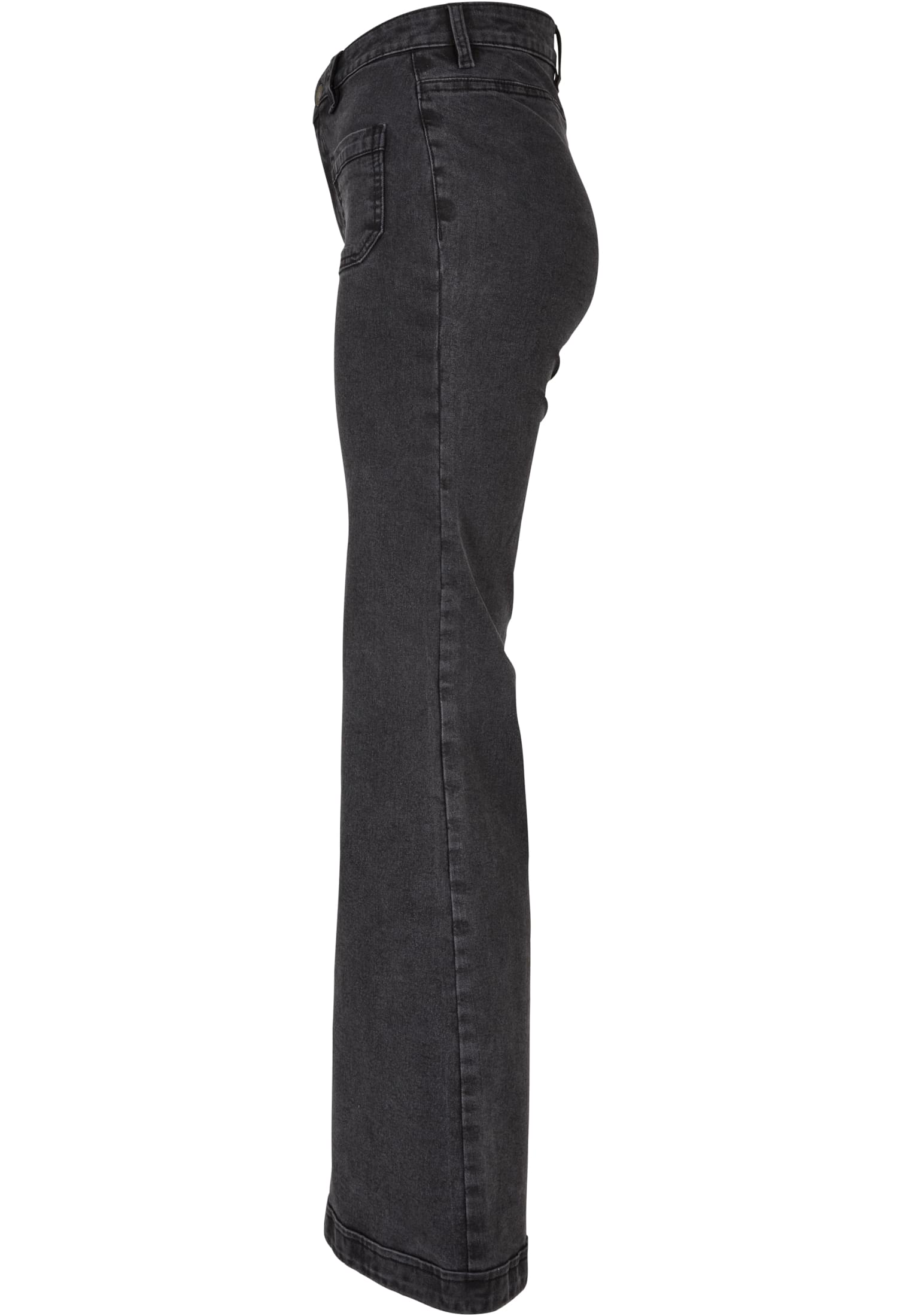 Ladies Vintage Flared Denim Pants black washed 26 - variant image 6