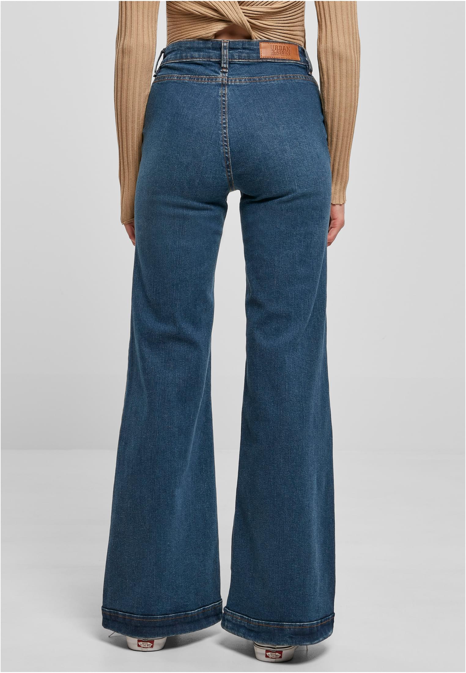 Ladies Vintage Flared Denim Pants deepblue washed 26 - variant image 2