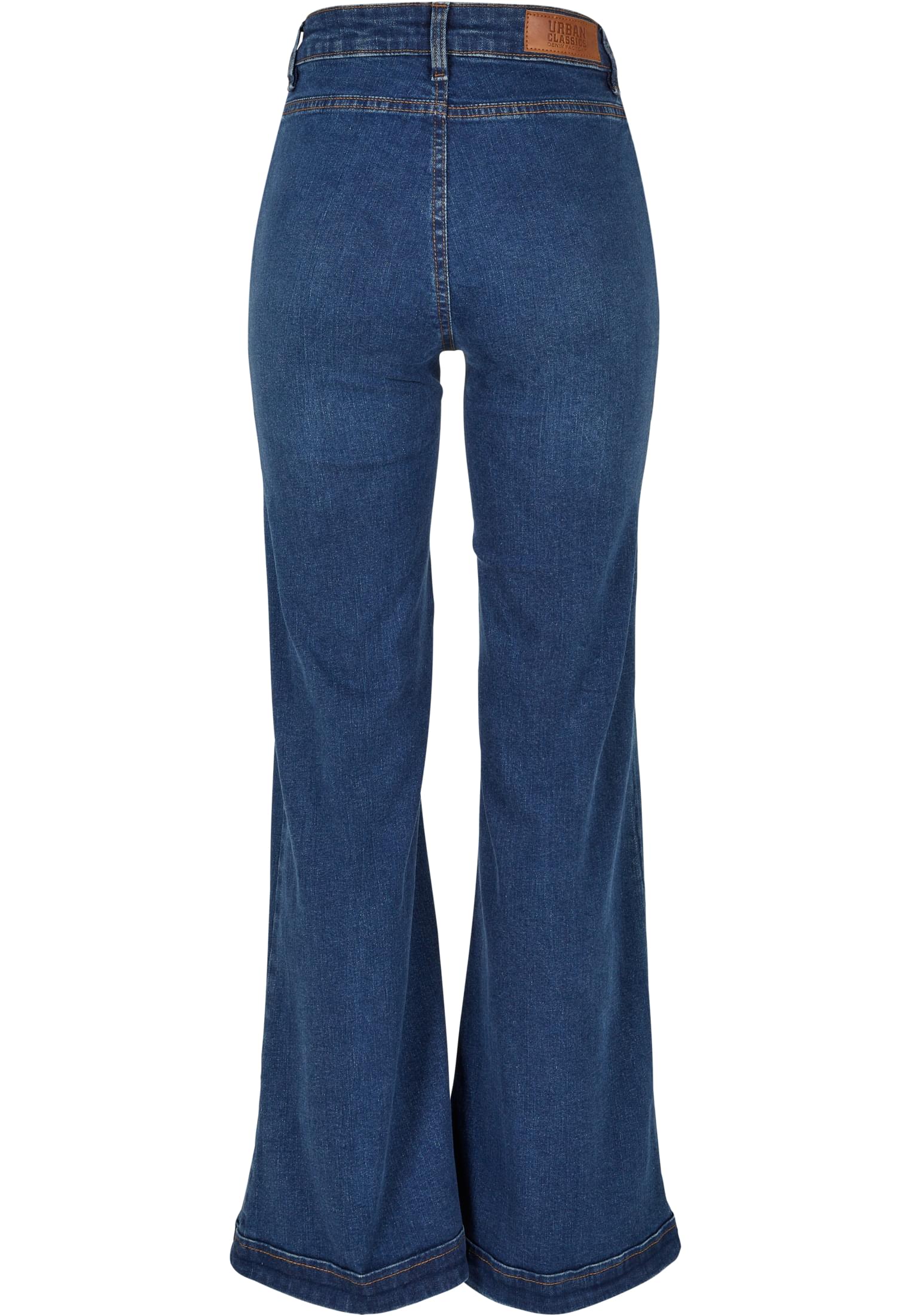Ladies Vintage Flared Denim Pants deepblue washed 26 - variant image 7
