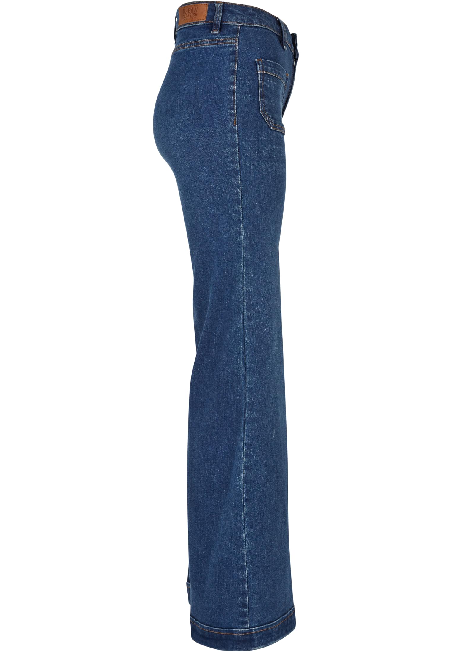 Ladies Vintage Flared Denim Pants deepblue washed 26 - variant image 8