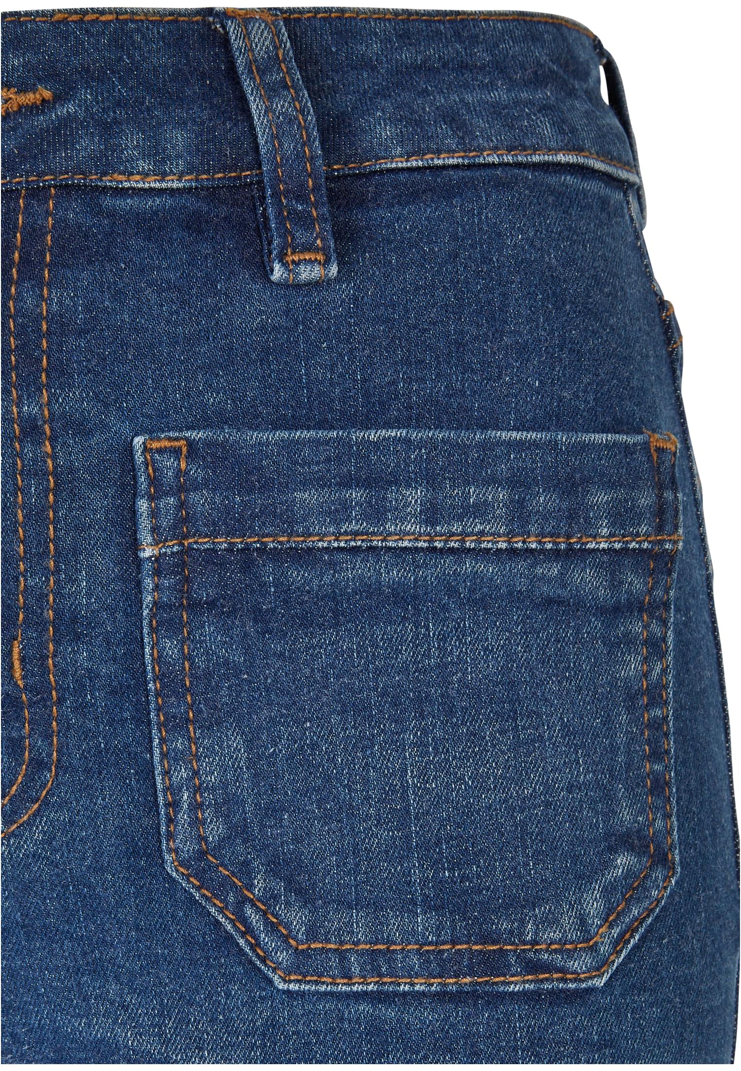 Ladies Vintage Flared Denim Pants deepblue washed 26 - variant image 9