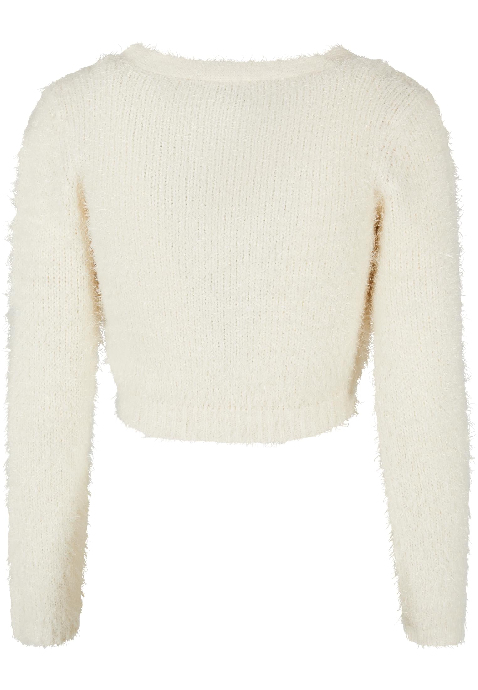 Ladies Cropped Feather Cardigan whitesand 3XL - variant image 6