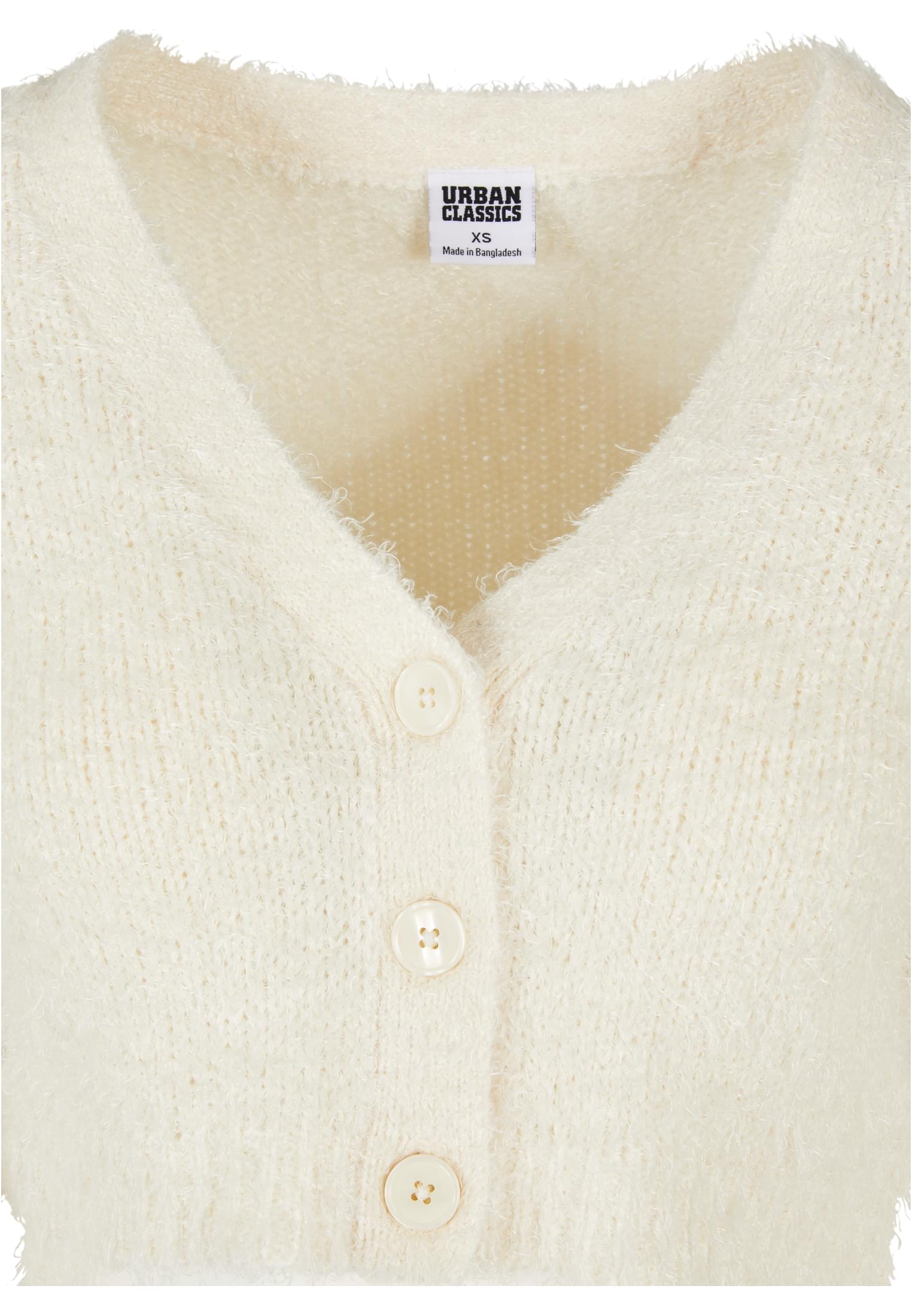 Ladies Cropped Feather Cardigan whitesand 3XL - variant image 7