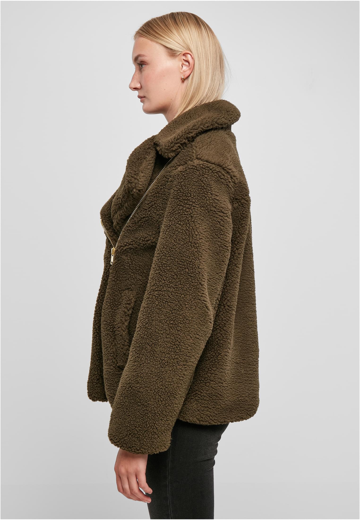 Ladies Sherpa Biker Jacket olive 3XL - variant image 1