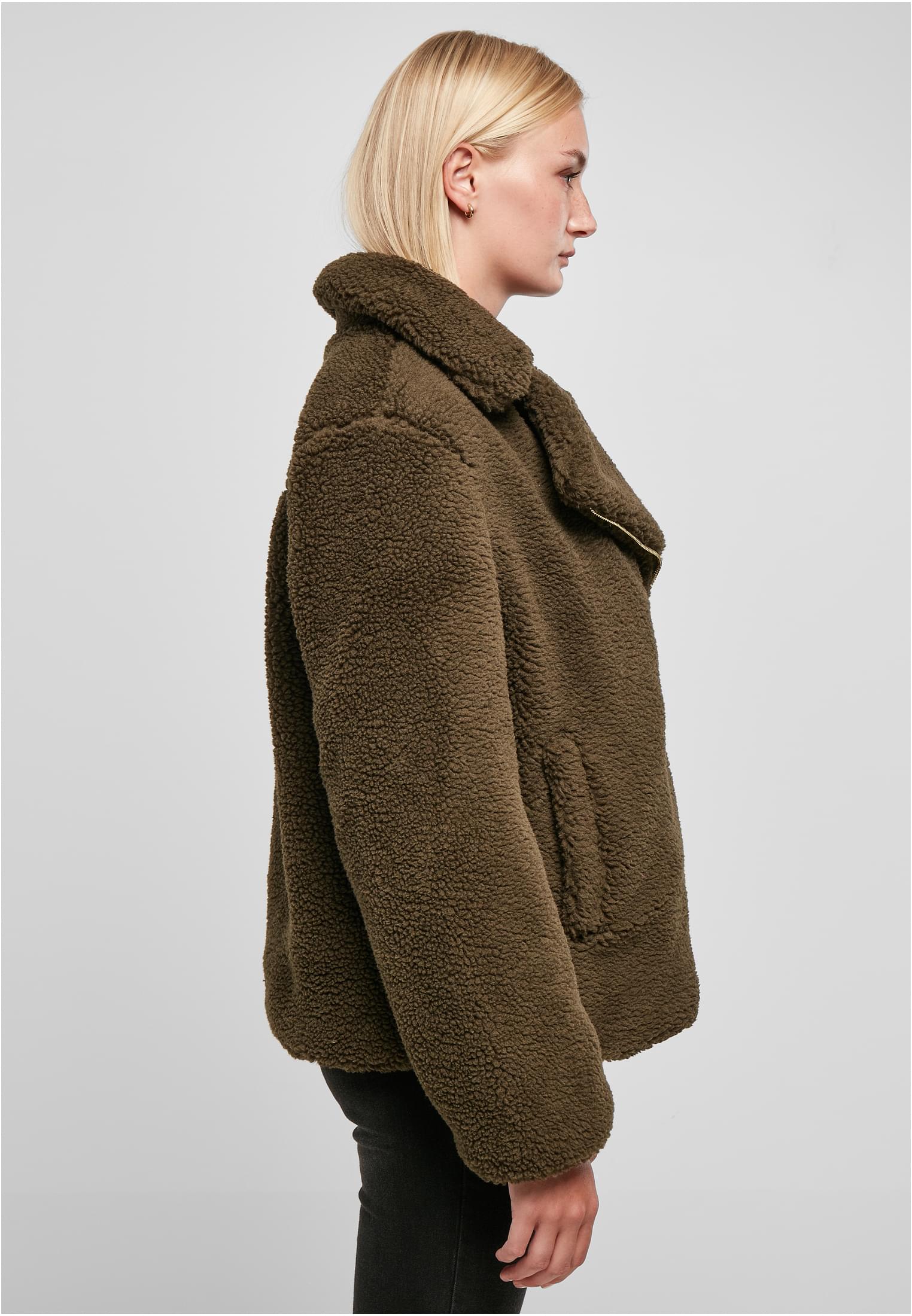 Ladies Sherpa Biker Jacket olive 3XL - variant image 3