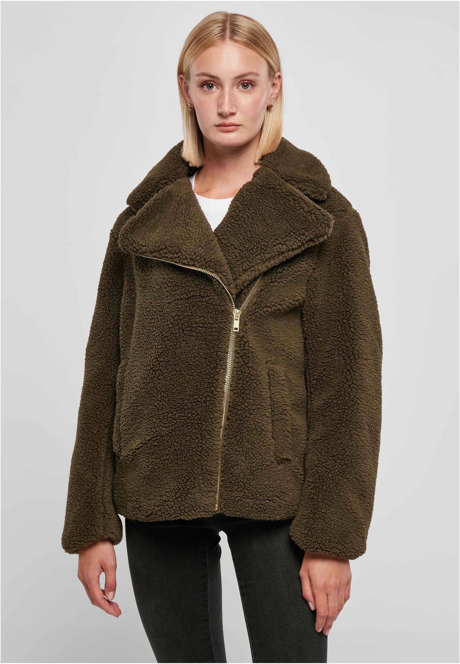 Ladies Sherpa Biker Jacket olive 3XL - alternate variant 2