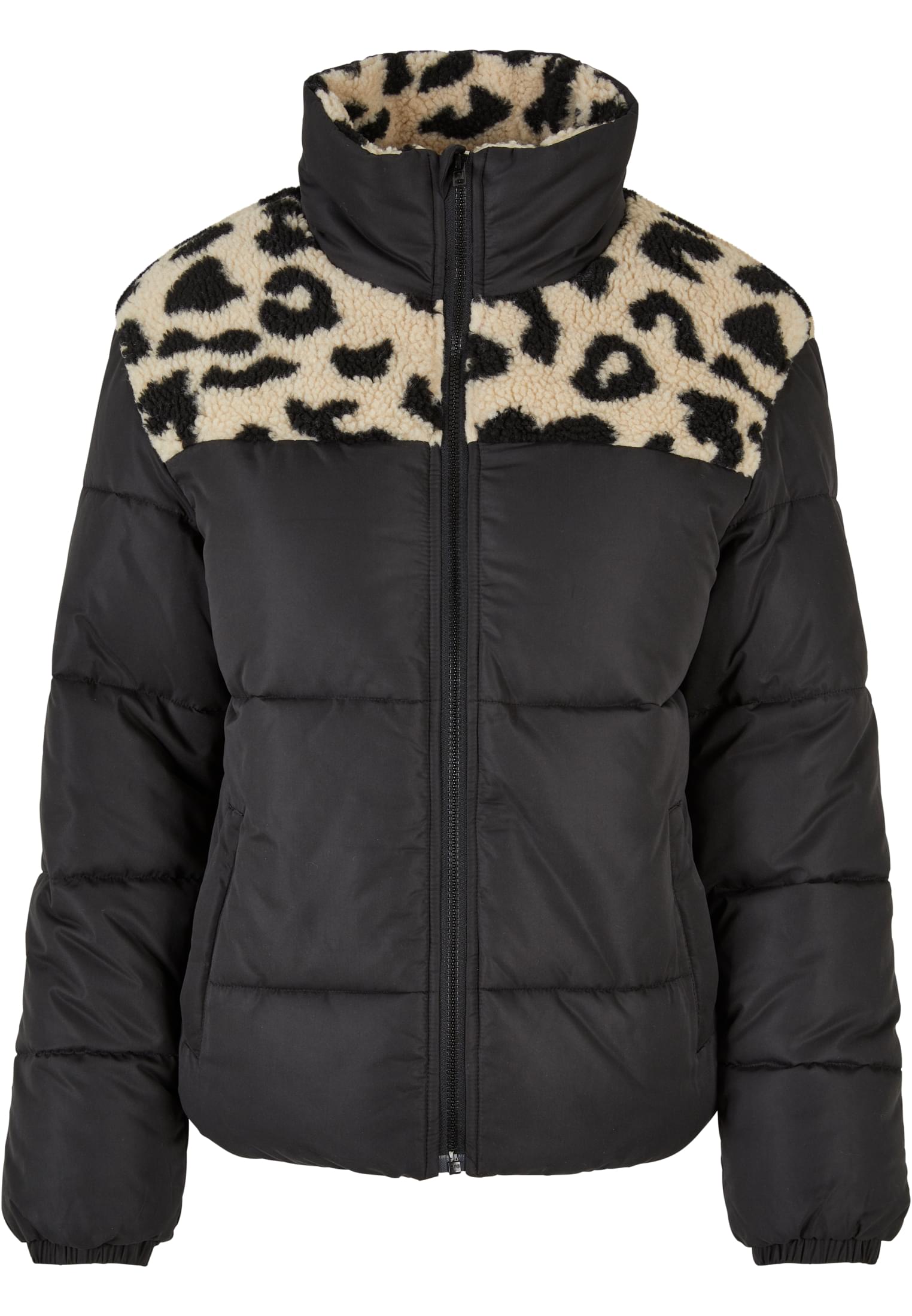 Ladies AOP Sherpa Mixed Puffer Jacket black/sandleo 3XL - variant image 5