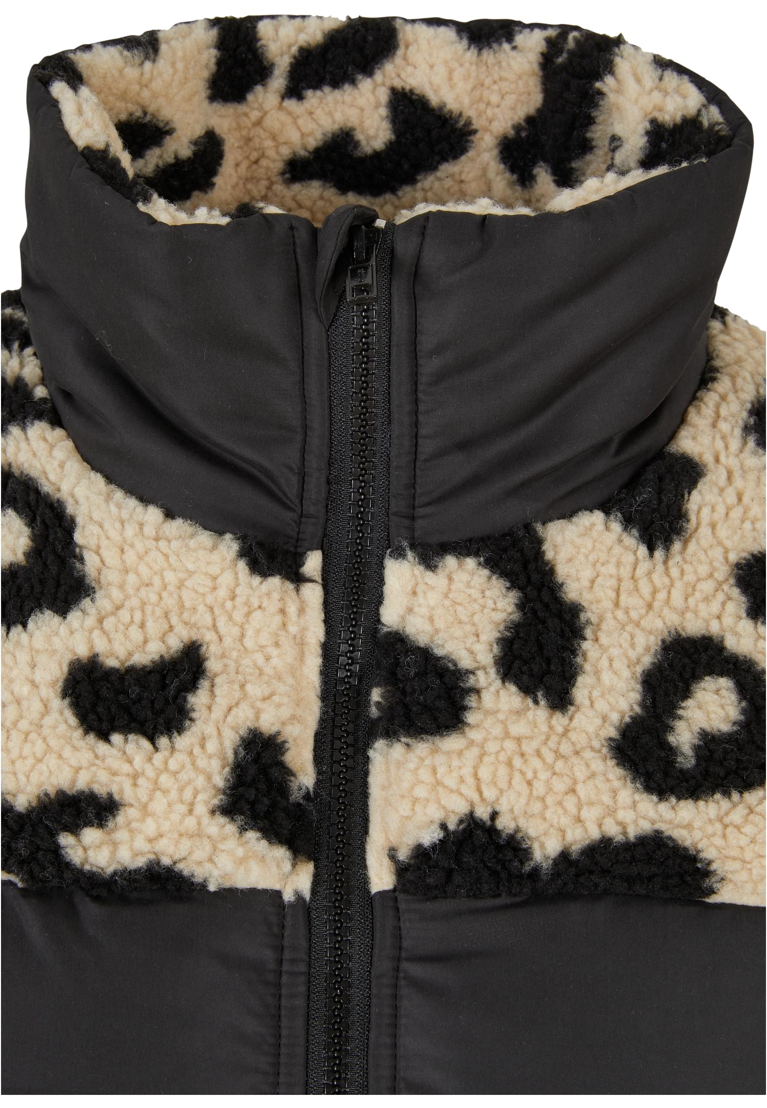 Ladies AOP Sherpa Mixed Puffer Jacket black/sandleo 3XL - variant image 7