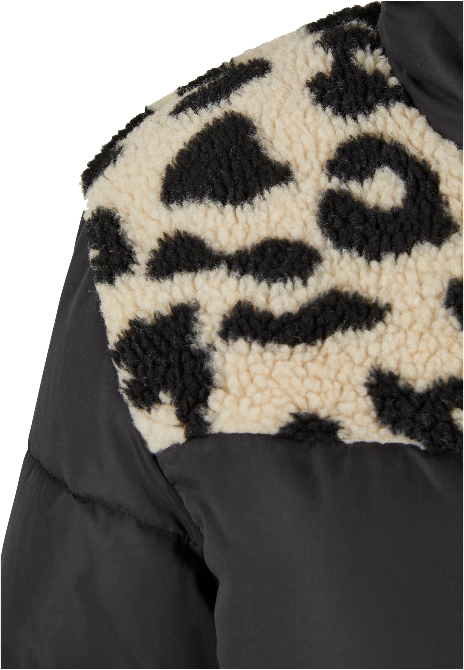 Ladies AOP Sherpa Mixed Puffer Jacket black/sandleo 3XL - variant image 8