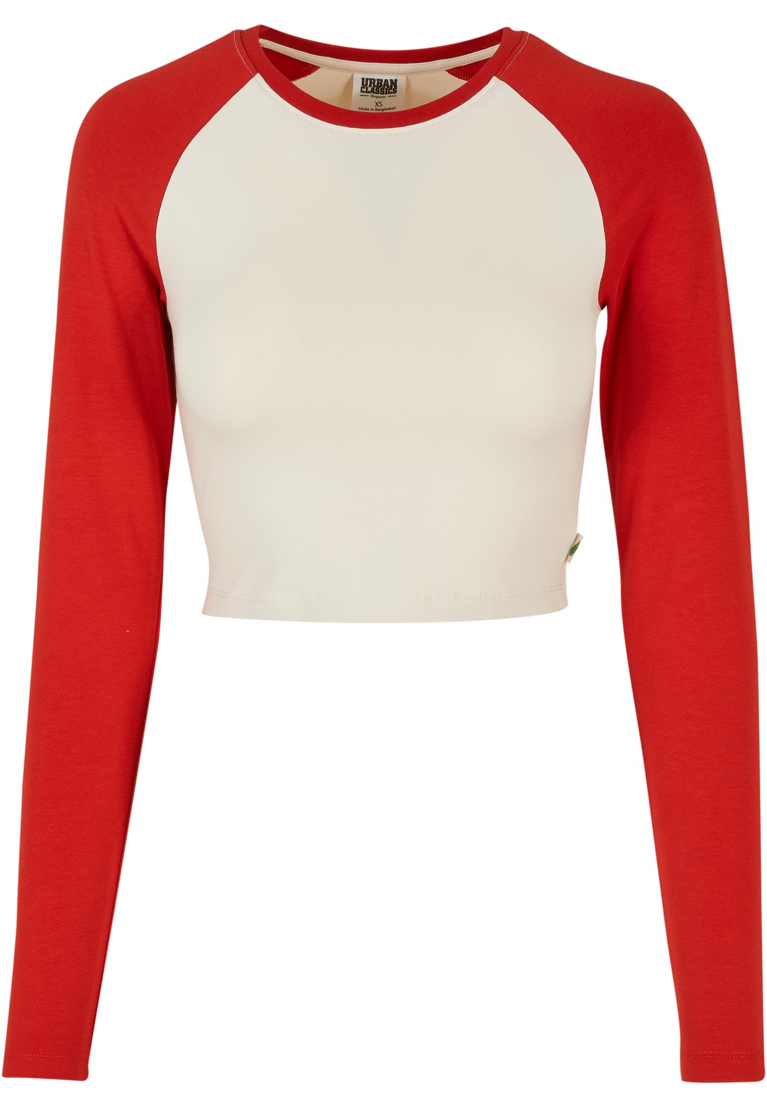 Ladies Organic Cropped Retro Baseball Longsleeve whitesand/hugered 3XL - variant image 5