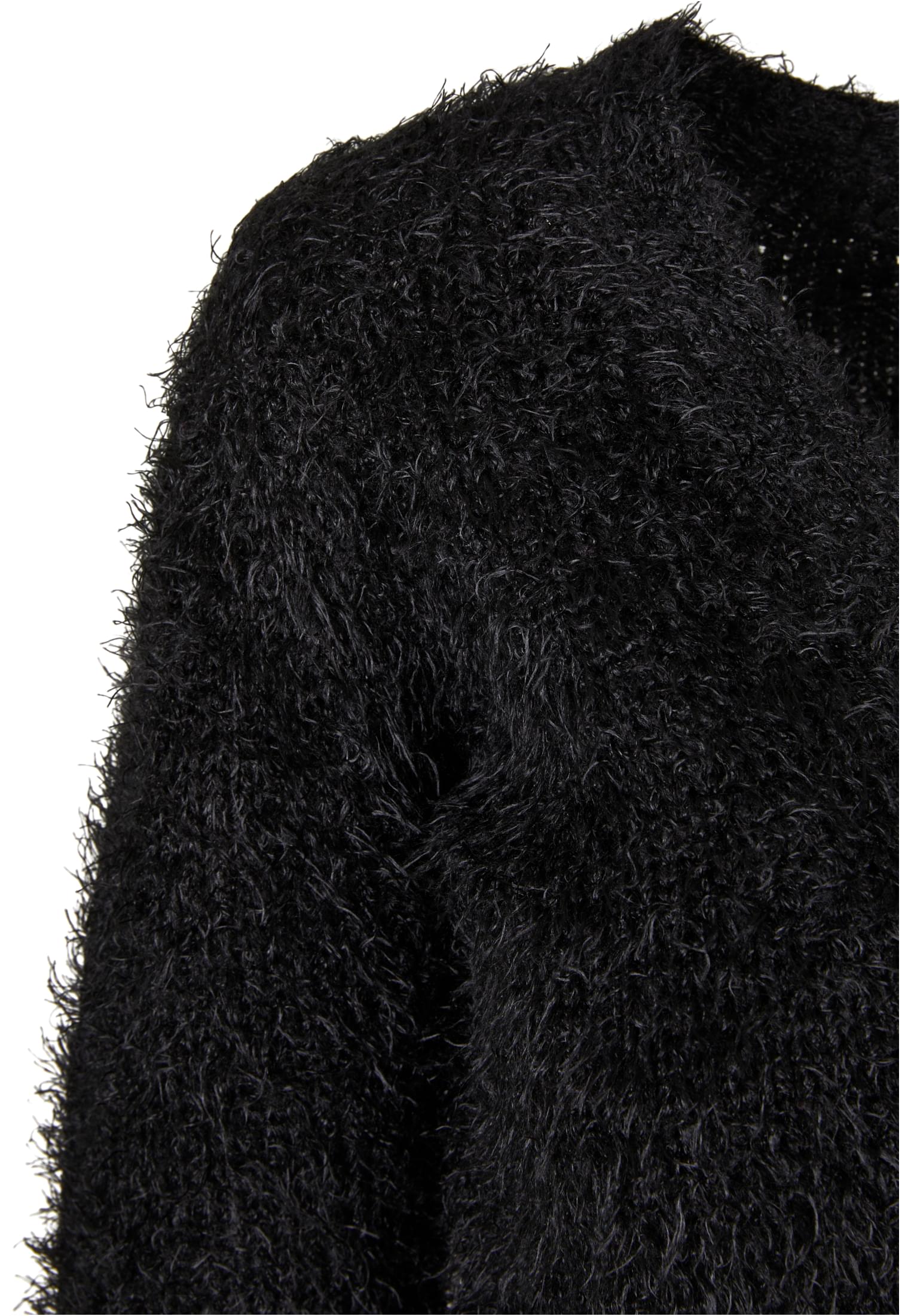 Ladies Cropped Feather Cardigan black 3XL - variant image 8