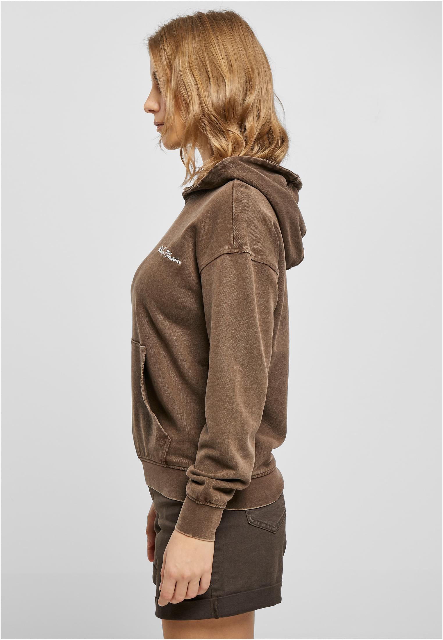 Ladies Small Embroidery Terry Hoody brown 3XL - variant image 1