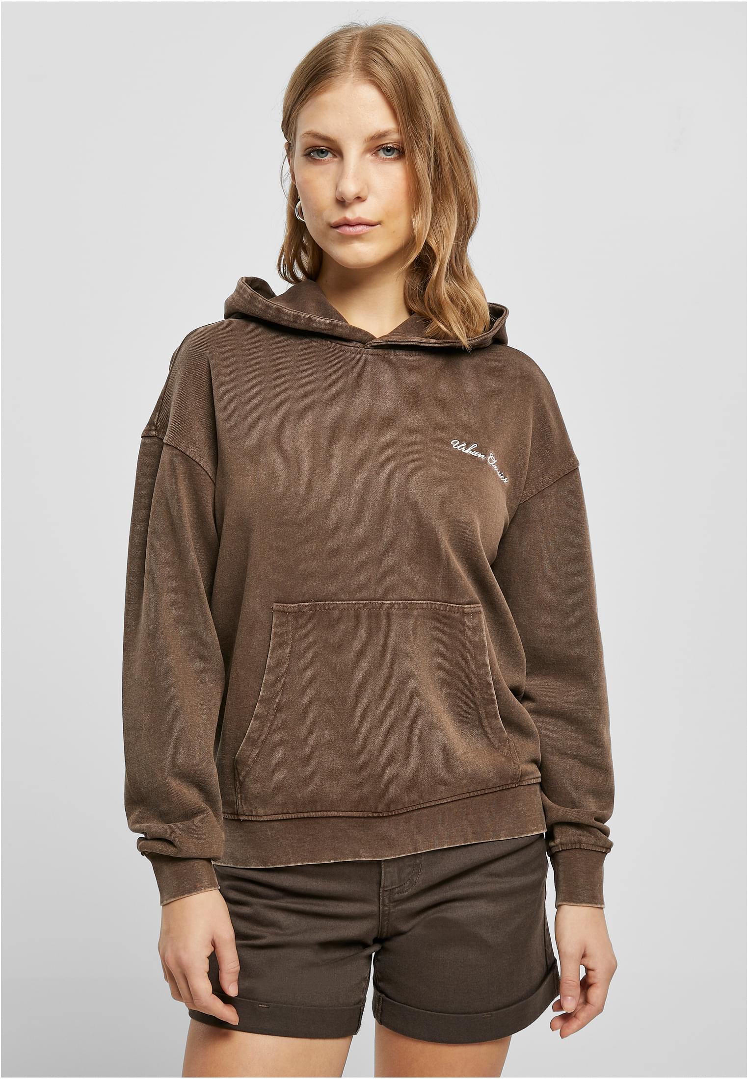 Ladies Small Embroidery Terry Hoody brown 3XL - alternate variant 2