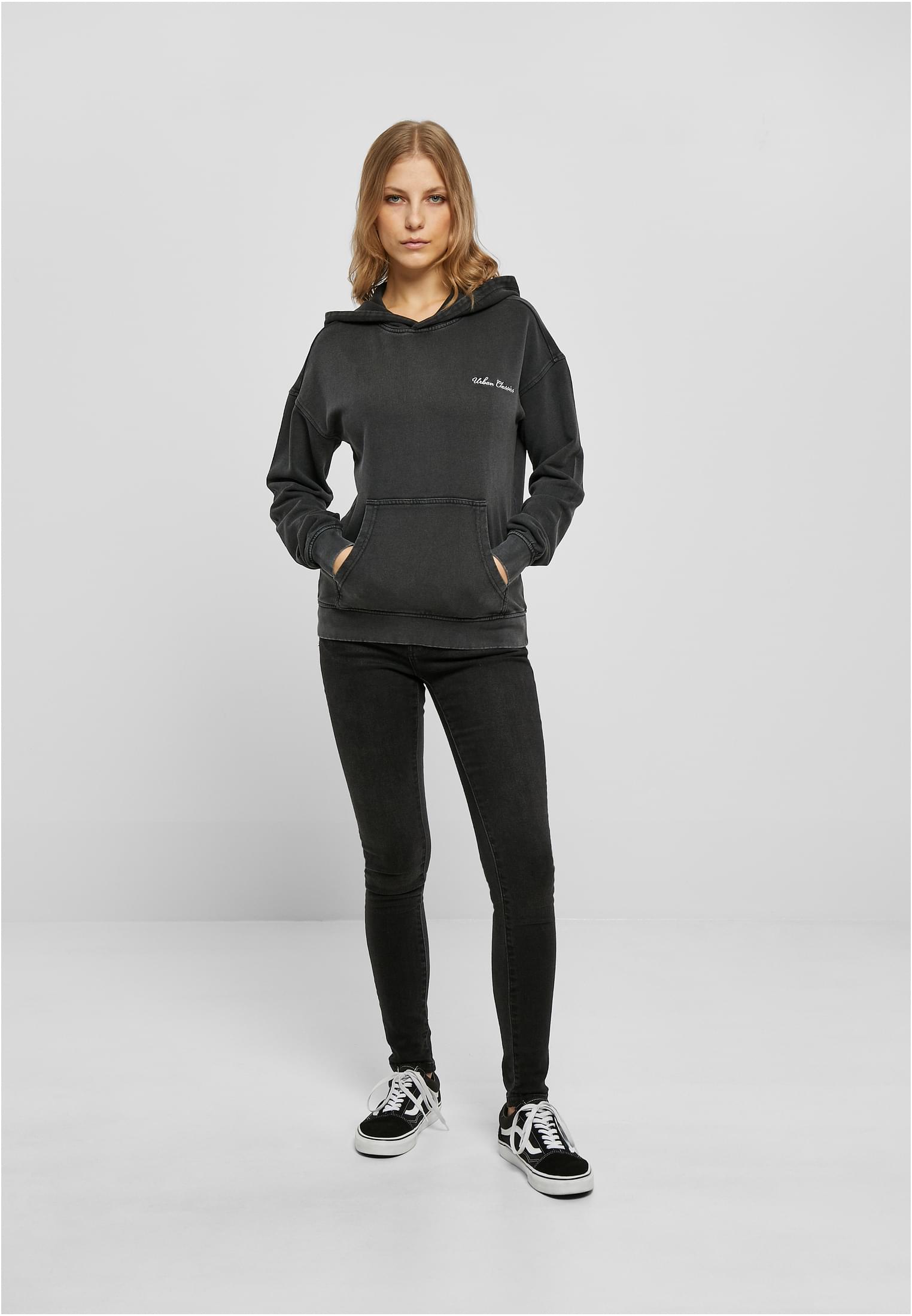 Mujeres Pequeño Bordado Terry Forro Polar negro 3XL
 - variant image 4